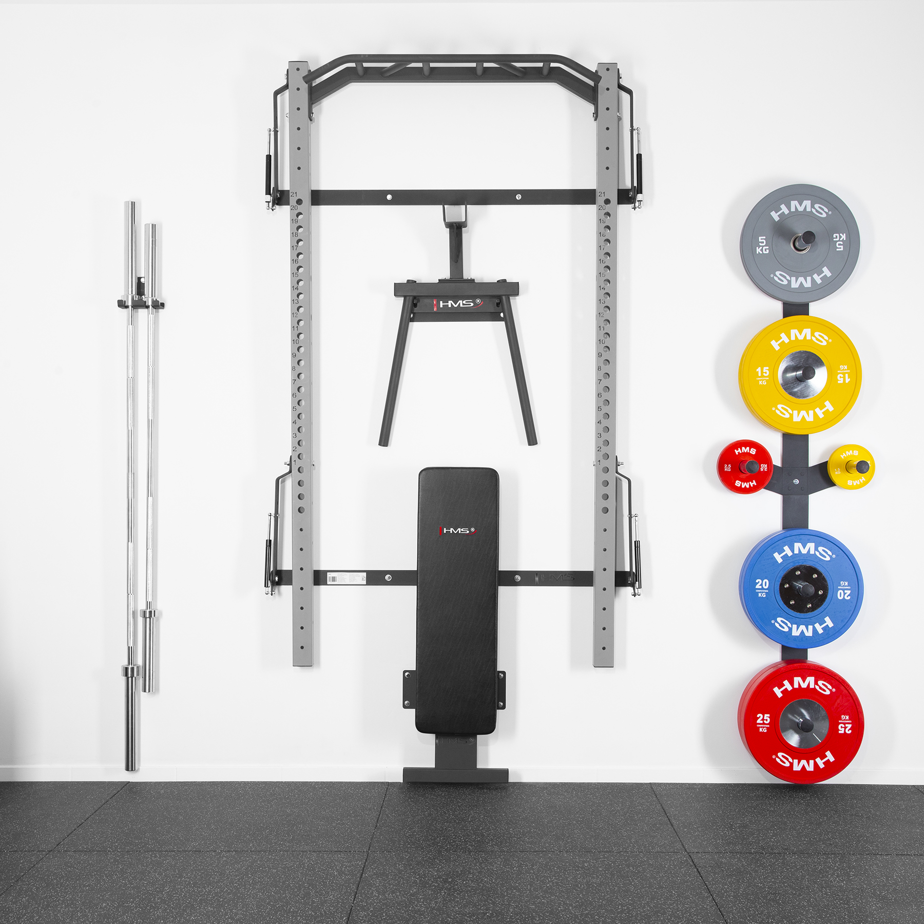 Multifunkční posilovací stojan - Power Rack HMS KLT22 šedý