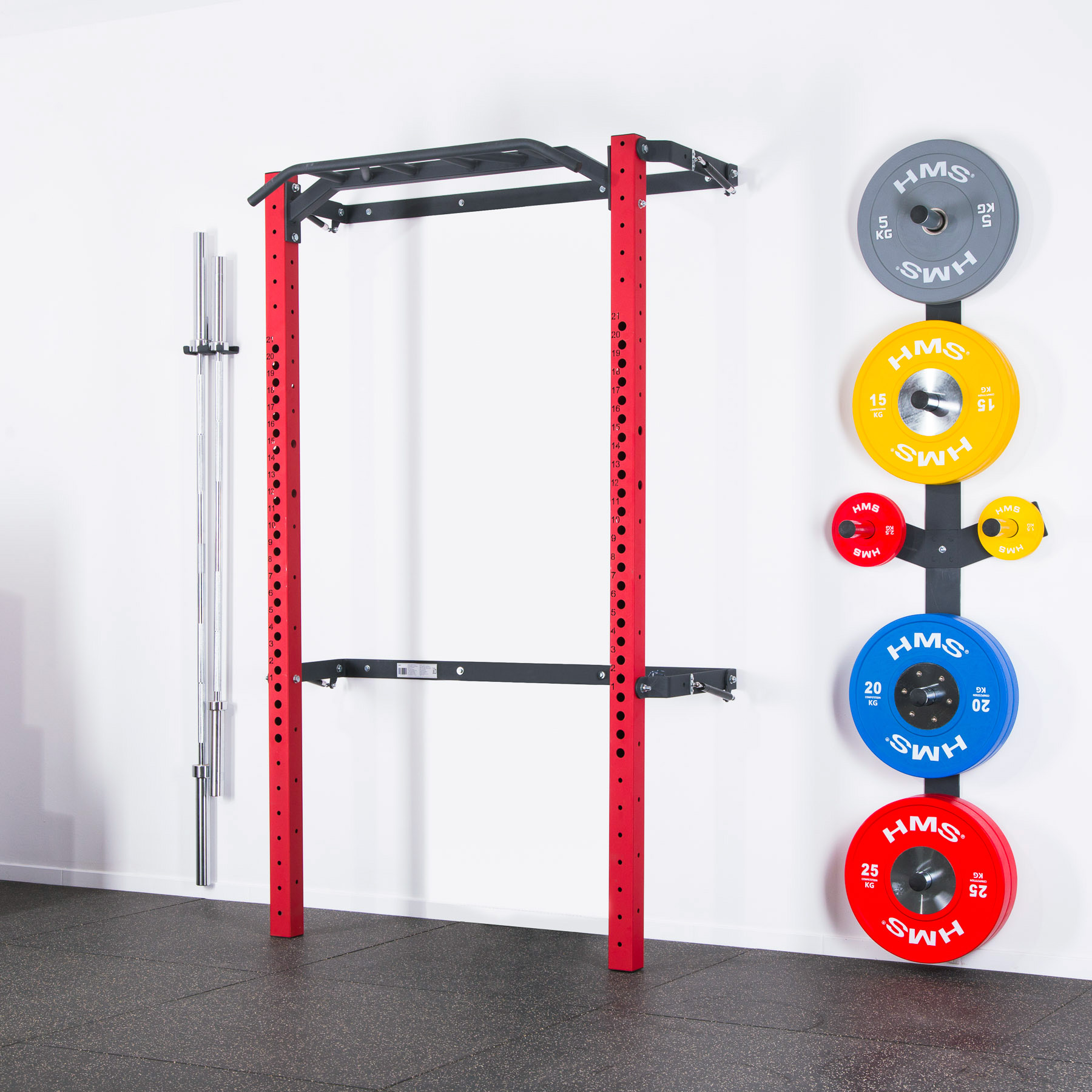 Skládací posilovací klec - Power Rack HMS KLT23 červená