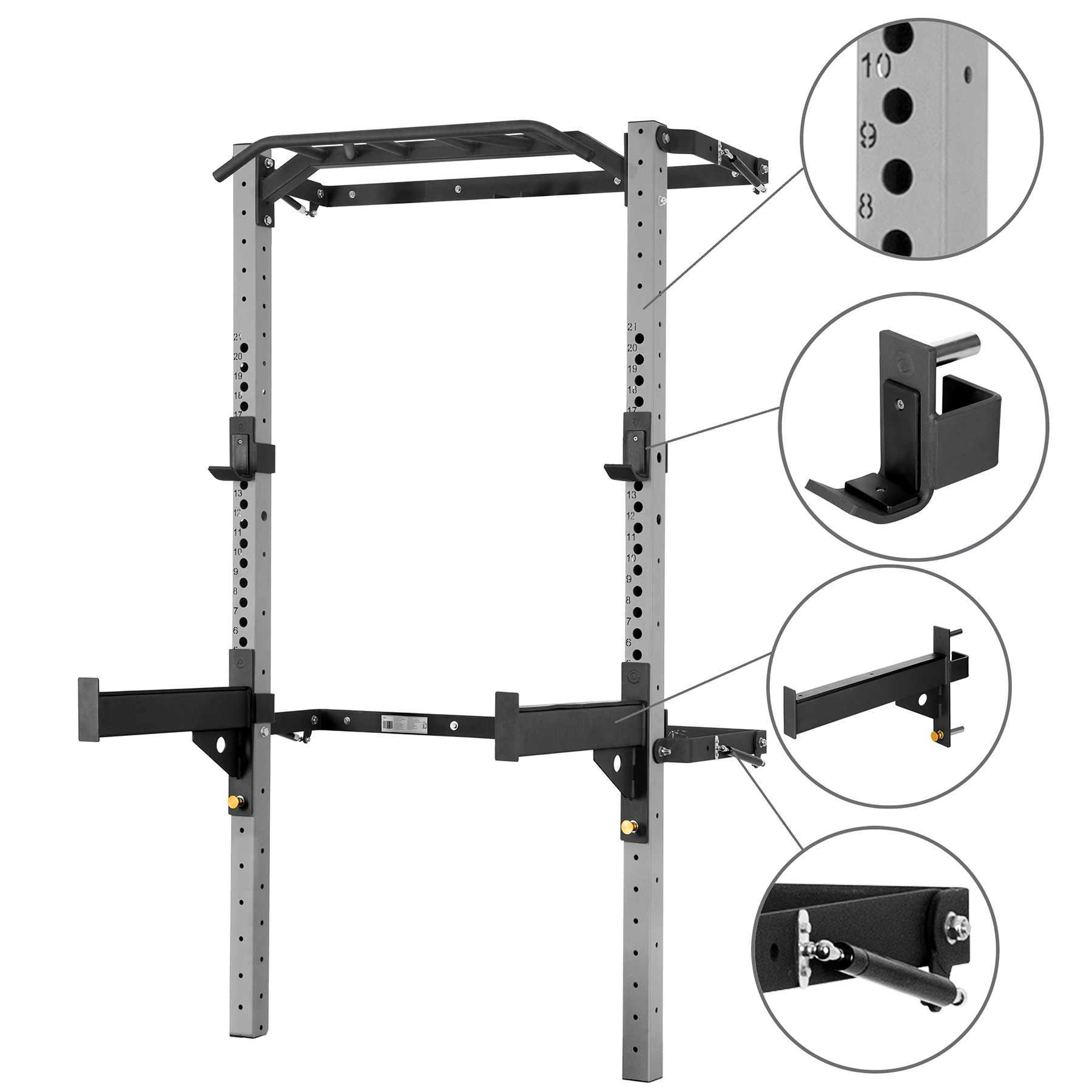 Skládací posilovací klec - Power Rack HMS KLT23 šedá