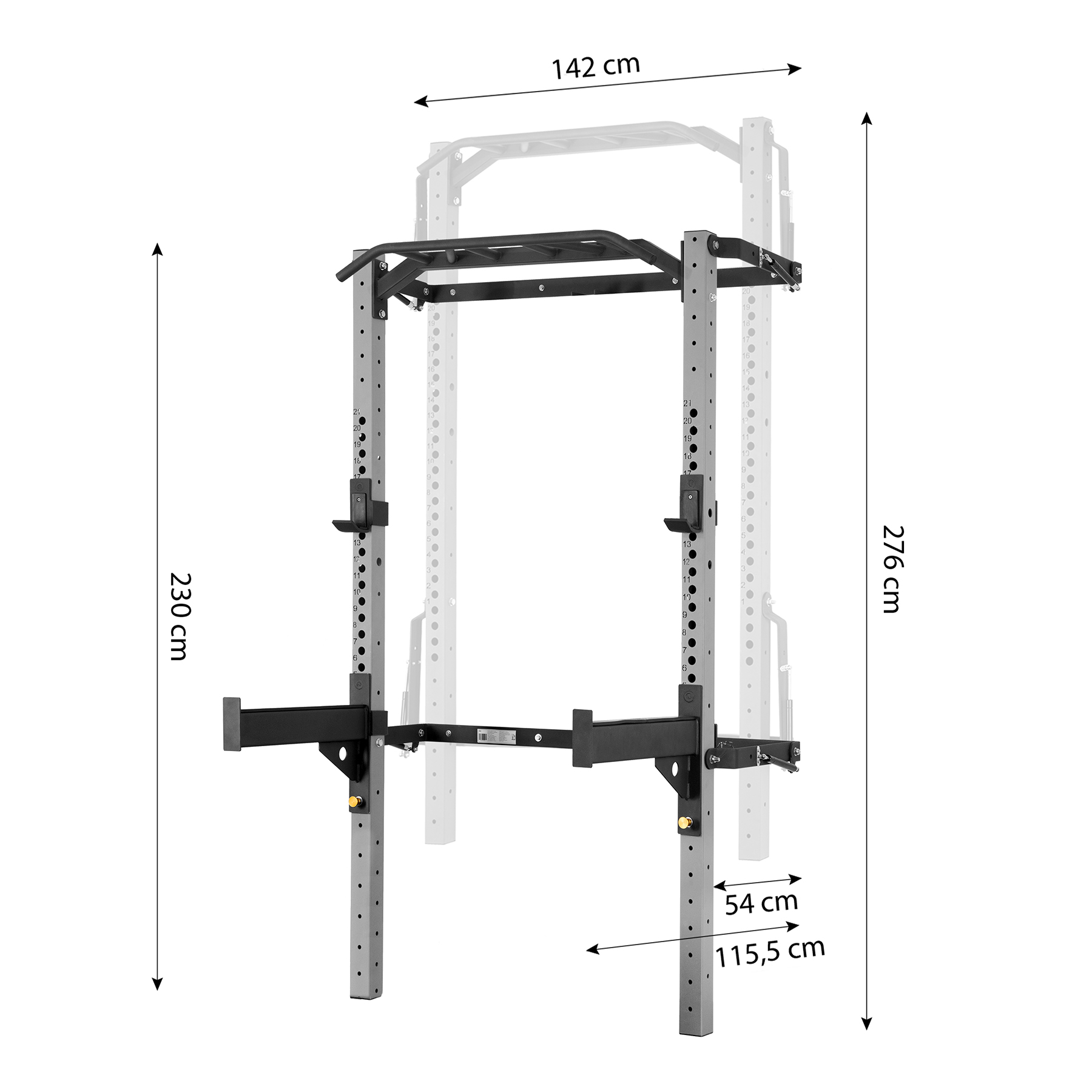 Skládací posilovací klec - Power Rack HMS KLT23 šedá