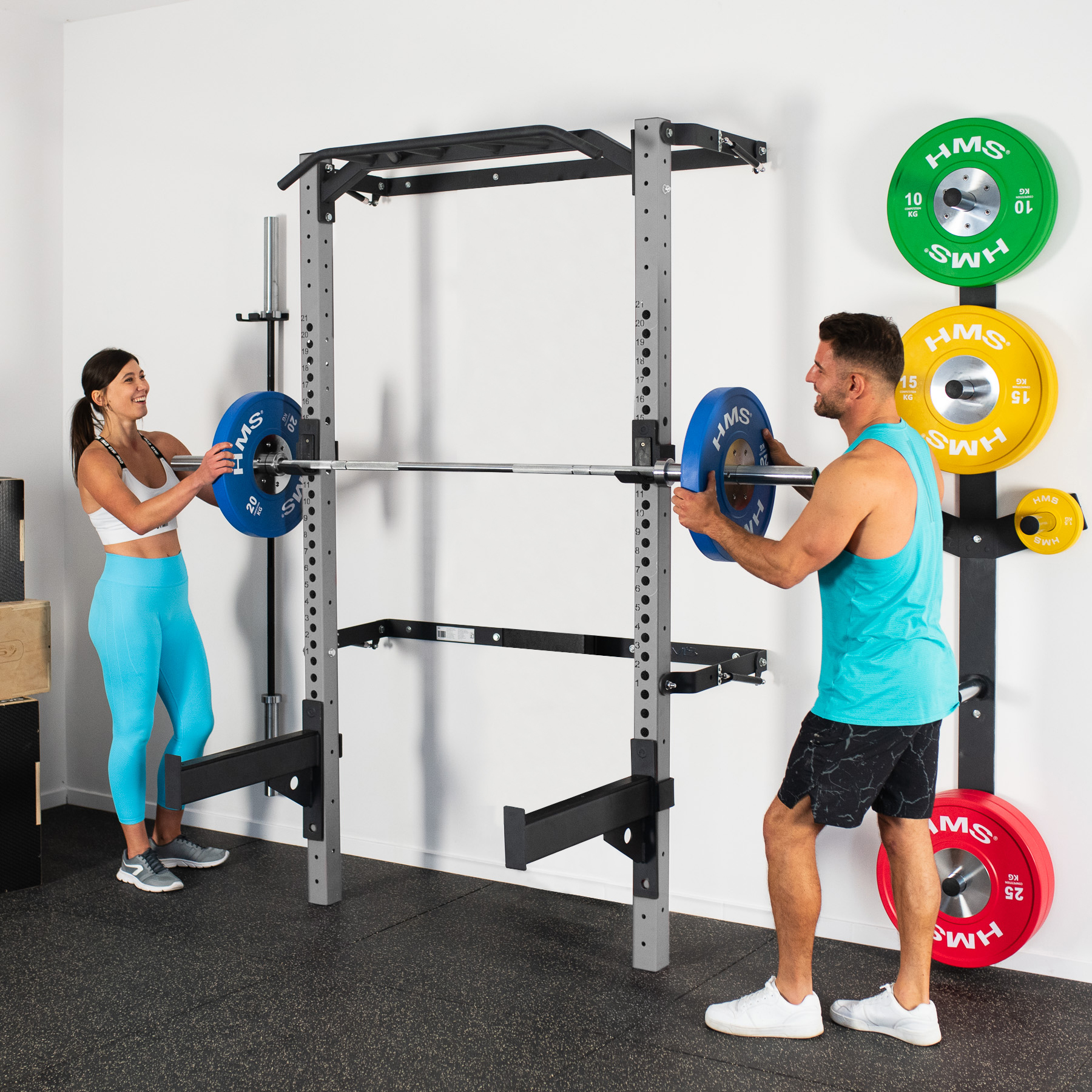 Skládací posilovací klec - Power Rack HMS KLT23 šedá