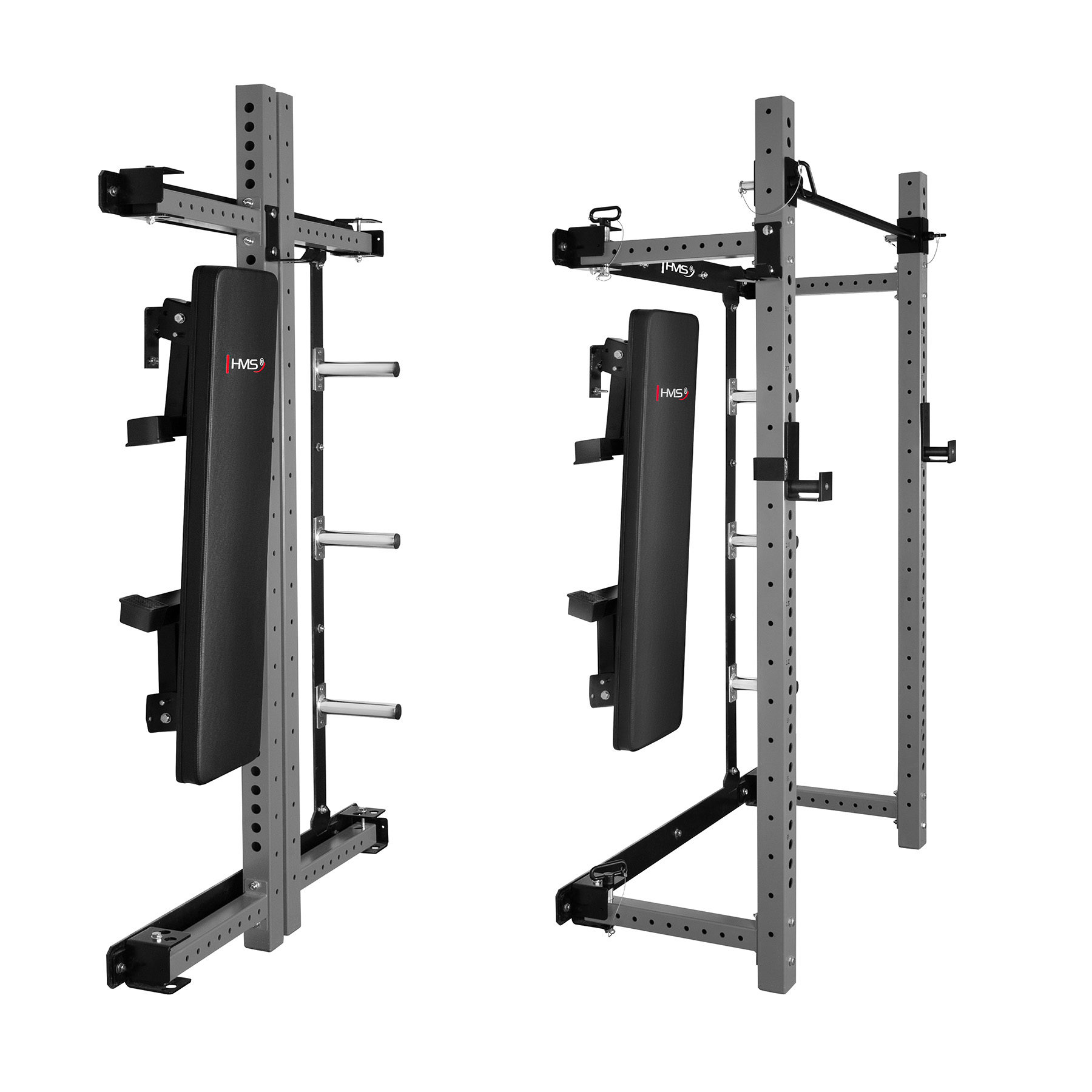 Multifunkční skládací posilovací stojan - Power Rack HMS KLT34 šedý