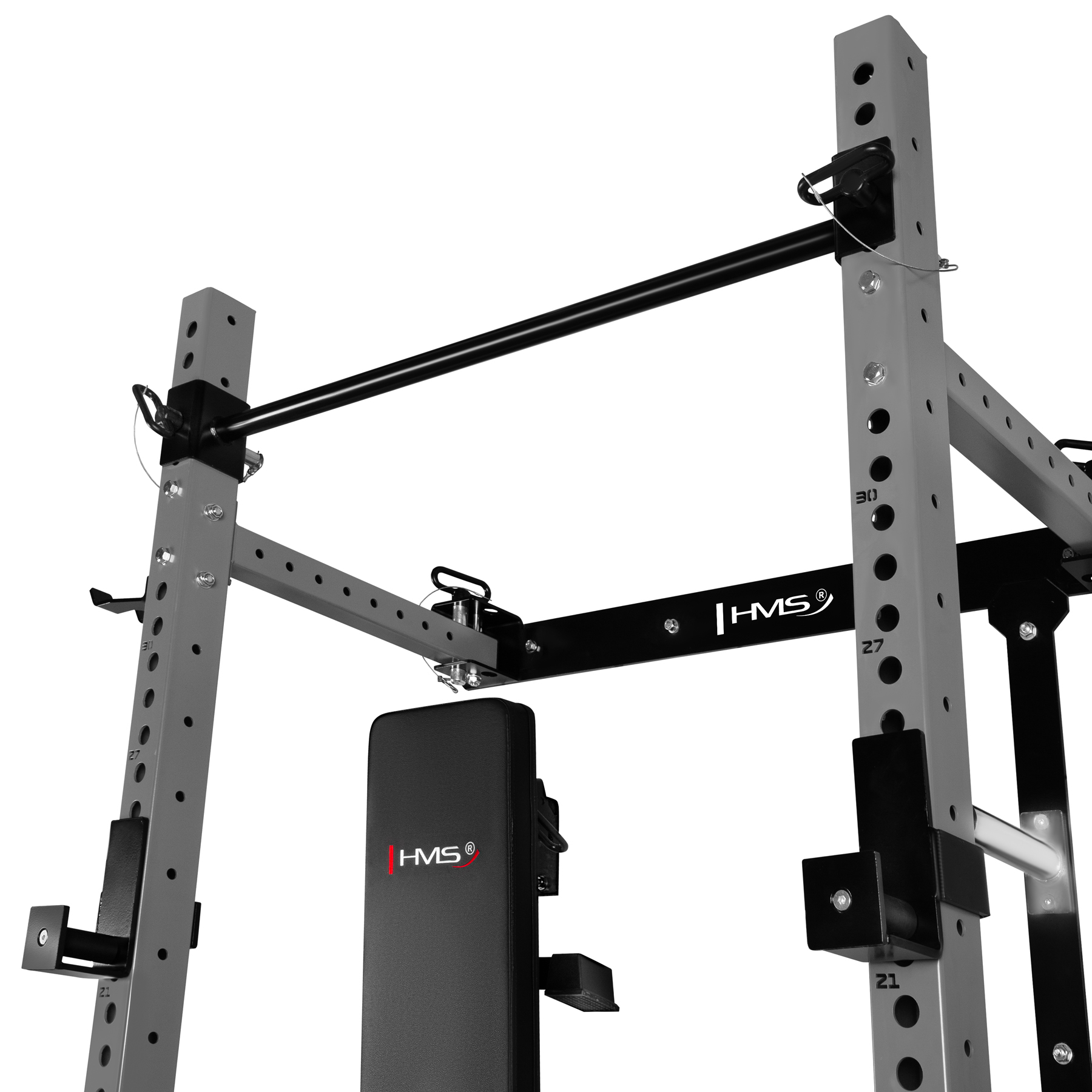 Multifunkční skládací posilovací stojan - Power Rack HMS KLT34 šedý