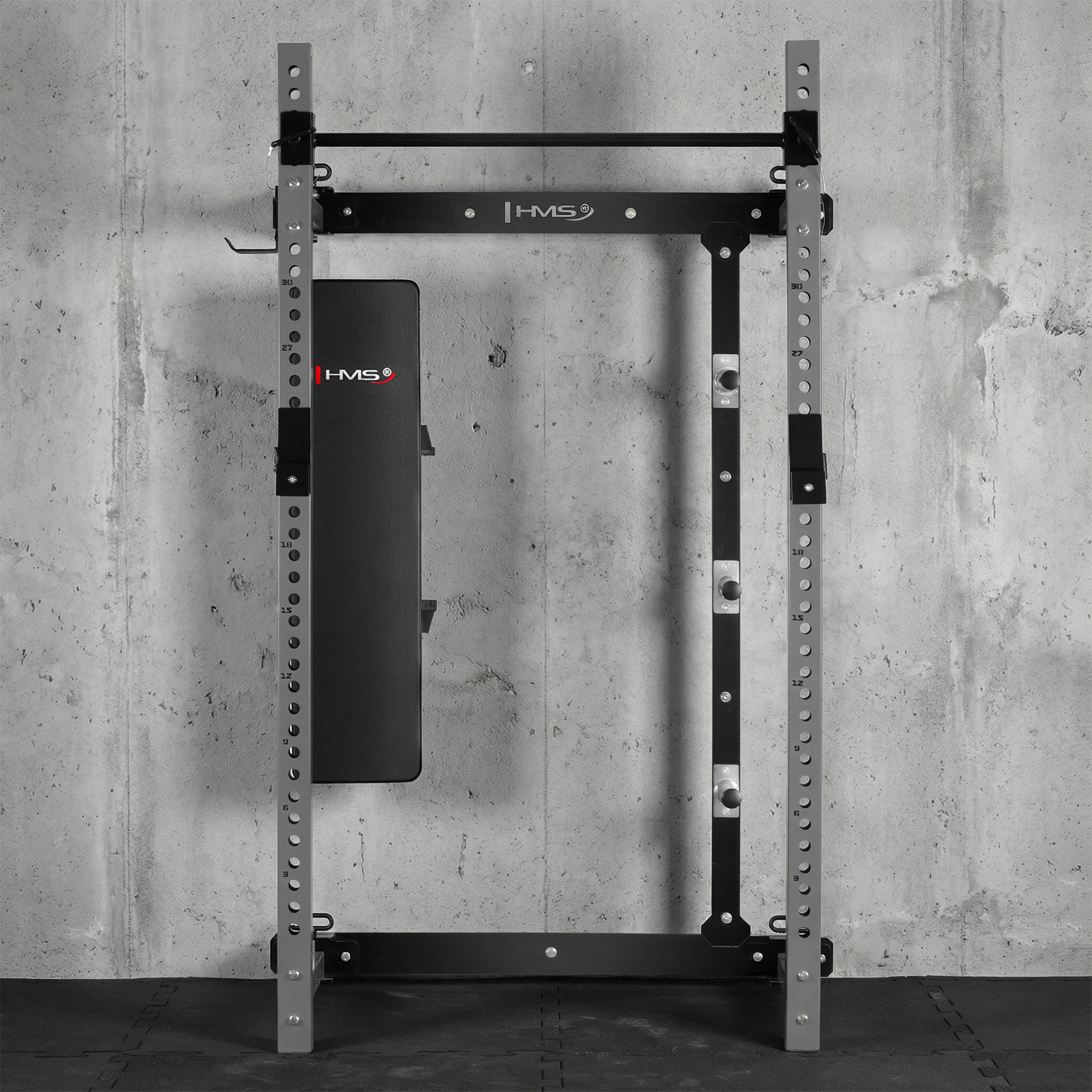 Multifunkční skládací posilovací stojan - Power Rack HMS KLT34 šedý