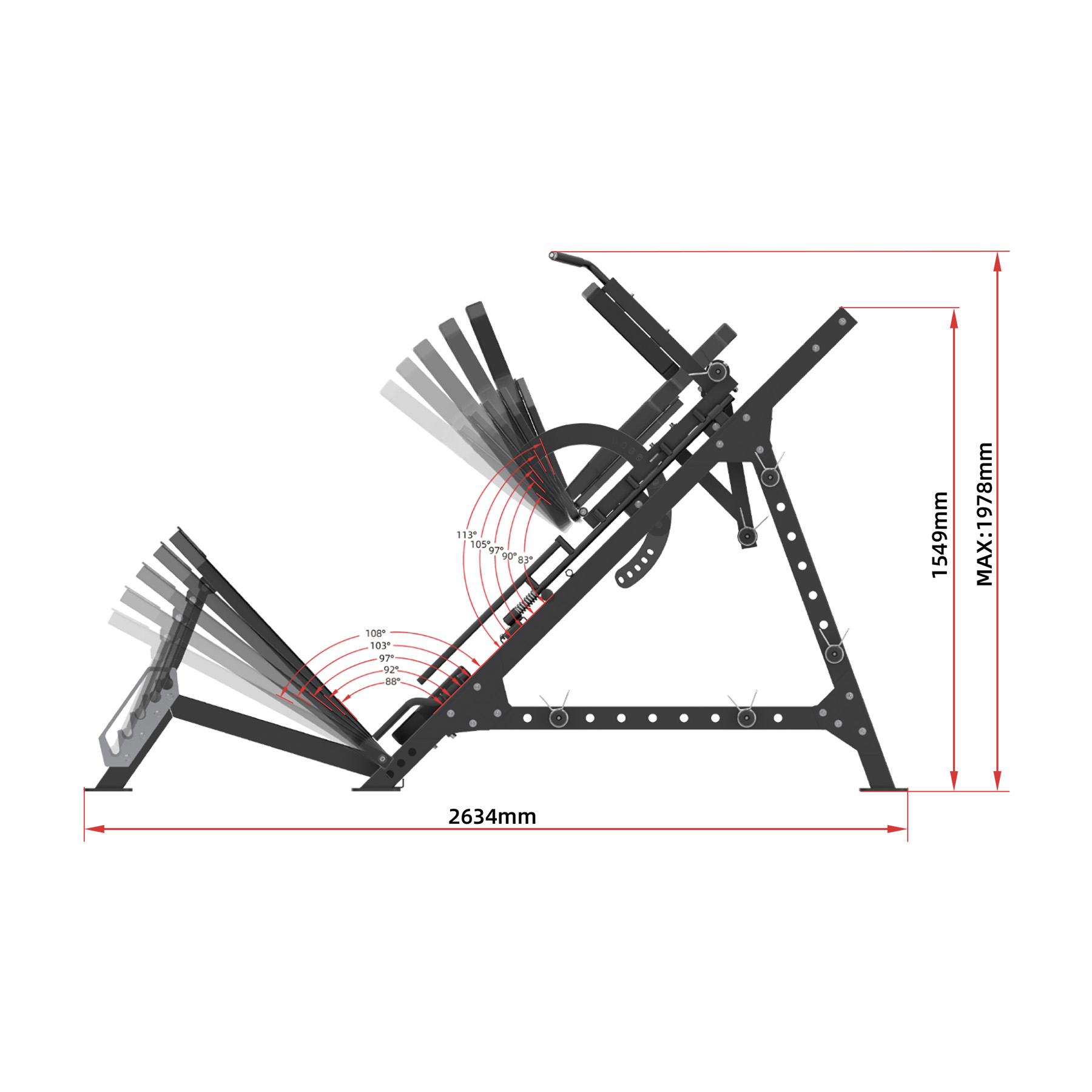 Leg-press / Hacken dřep HMS LP3175