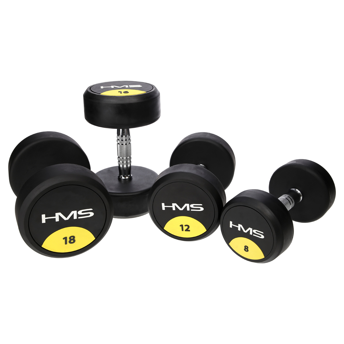 Pogumovaná jednoruční činka HMS HG Pro 4 kg