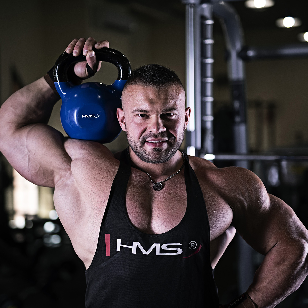 Kettlebel HMS KN 10 kg pokrytý vinylem
