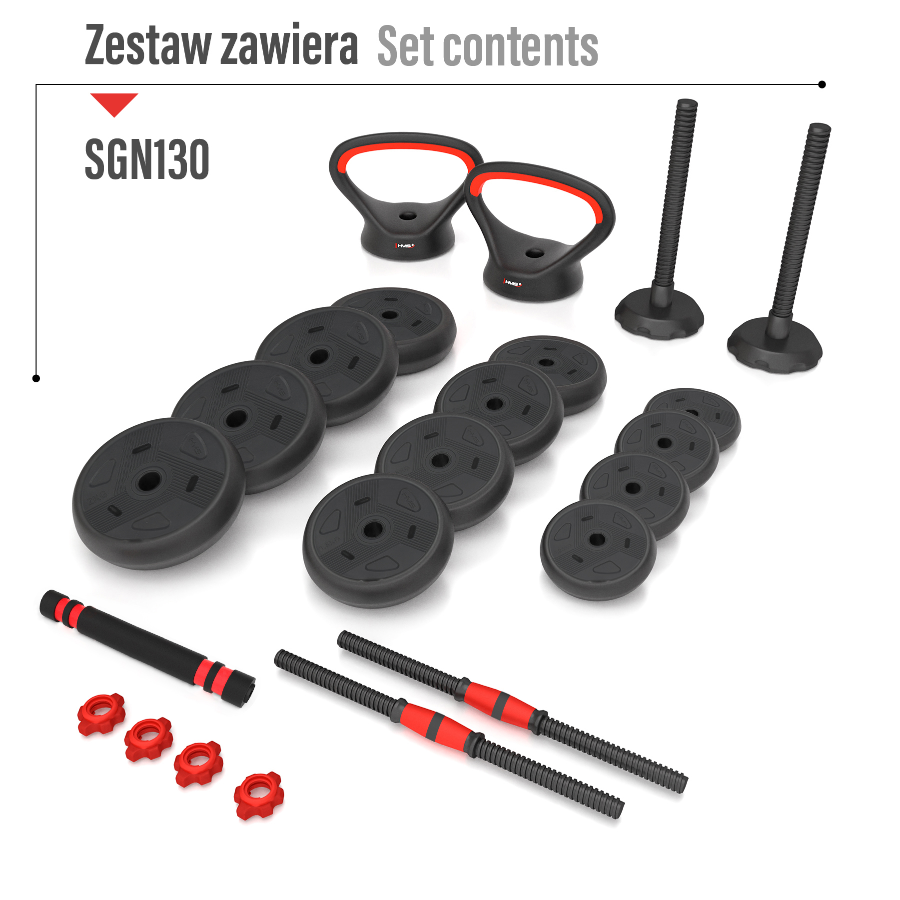 Sada činek HMS SGN130 Pro 6v1 30 kg