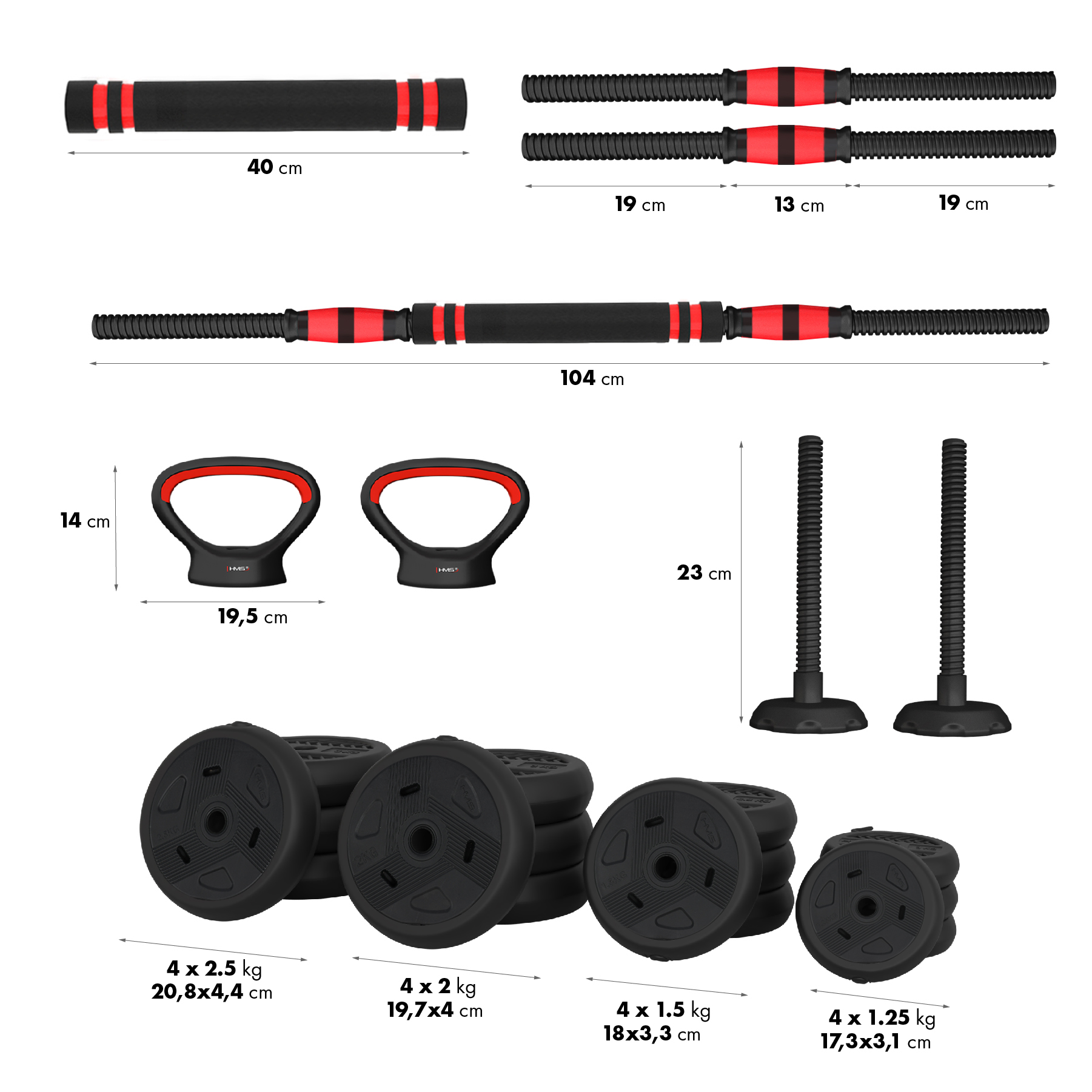 Sada činek HMS SGN130 Pro 6v1 30 kg