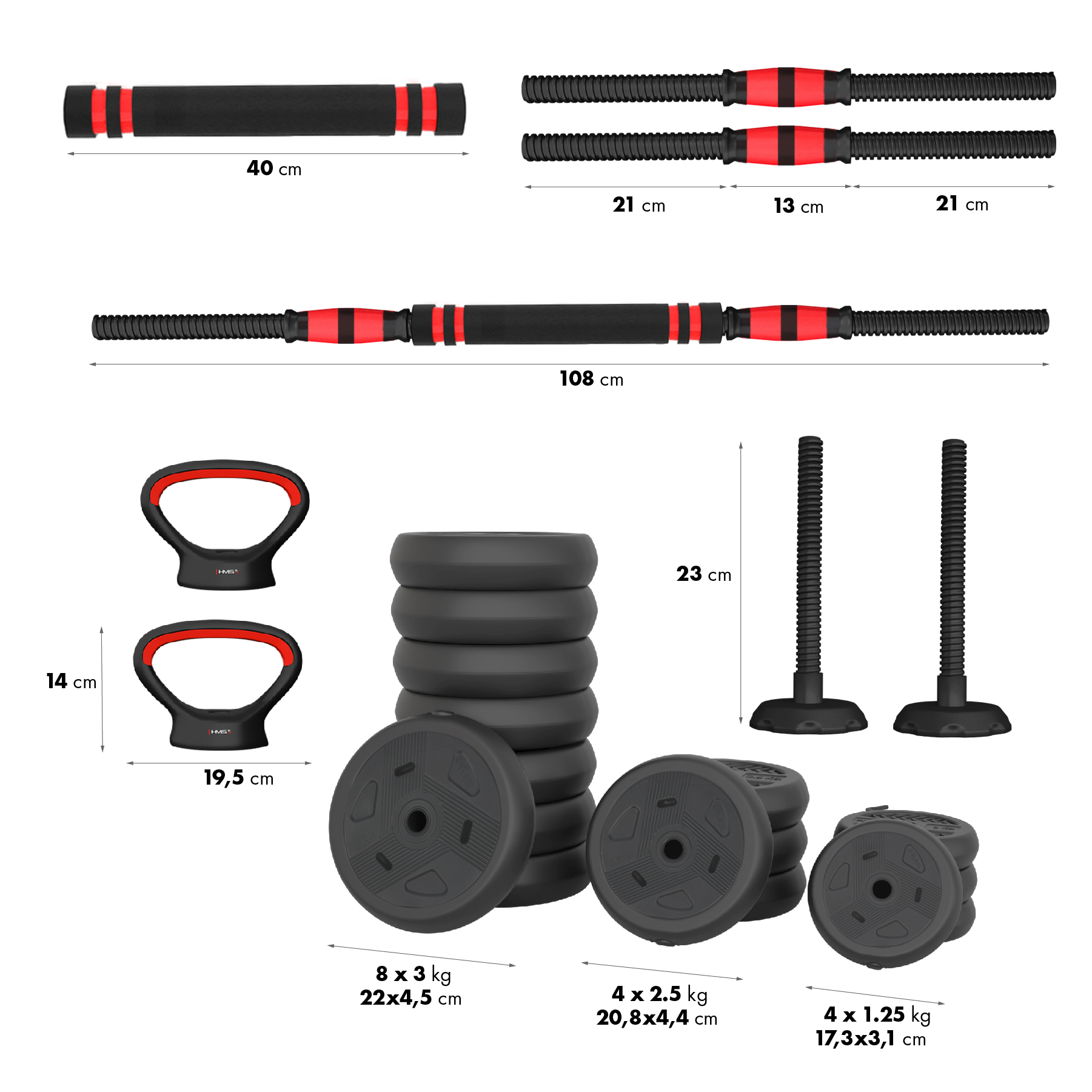 Sada činek HMS SGN140 Pro 6v1 40 kg