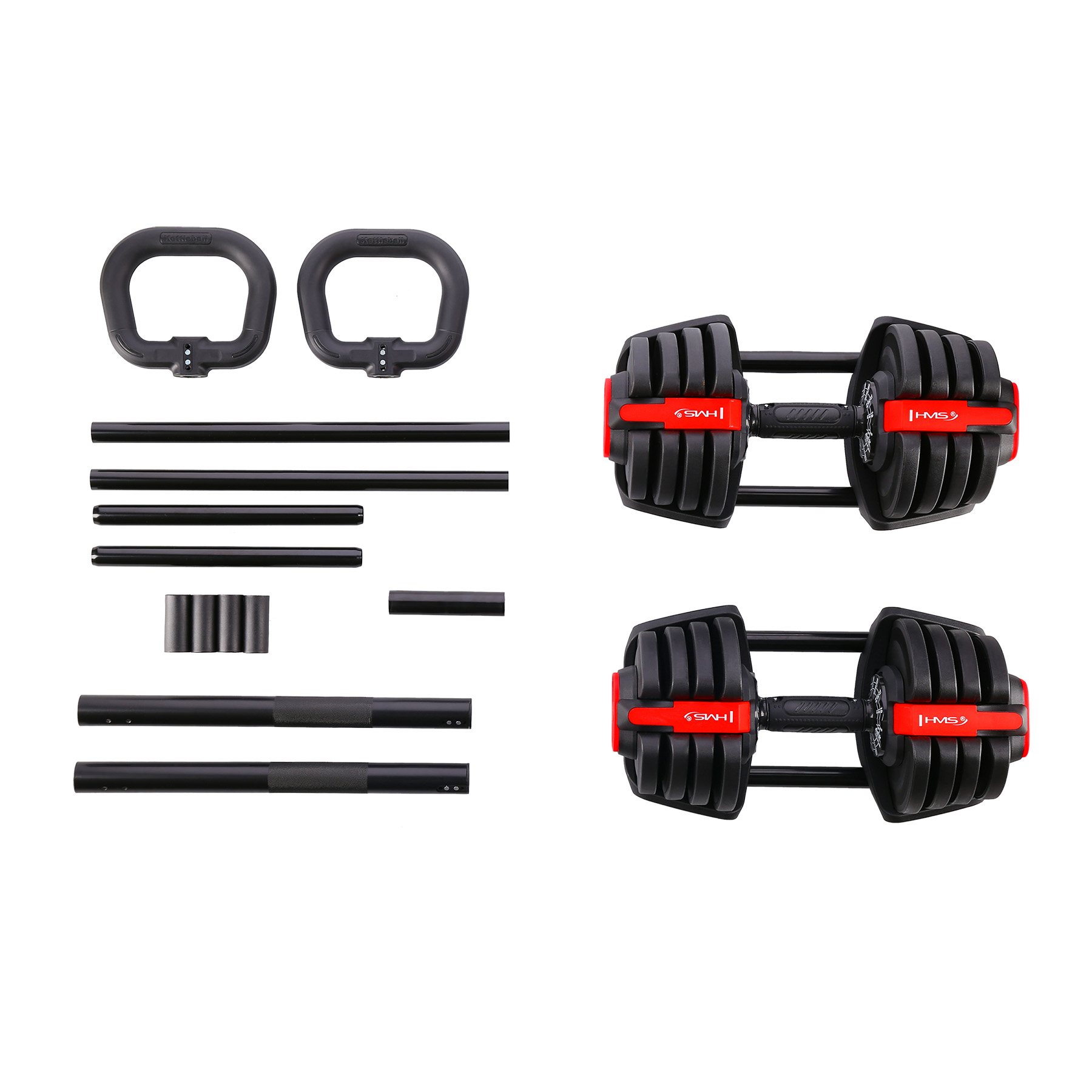 Jednoruční / obouruční variabilní činka HMS SGR18 PRO SET 3v1 40 kg