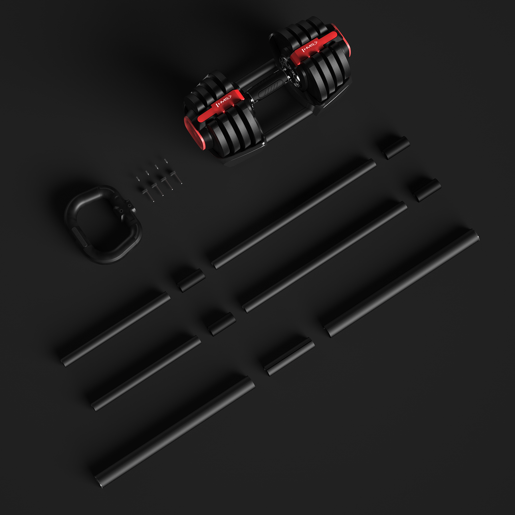 Jednoruční / obouruční variabilní činka HMS SGR18 PRO SET 3v1 40 kg