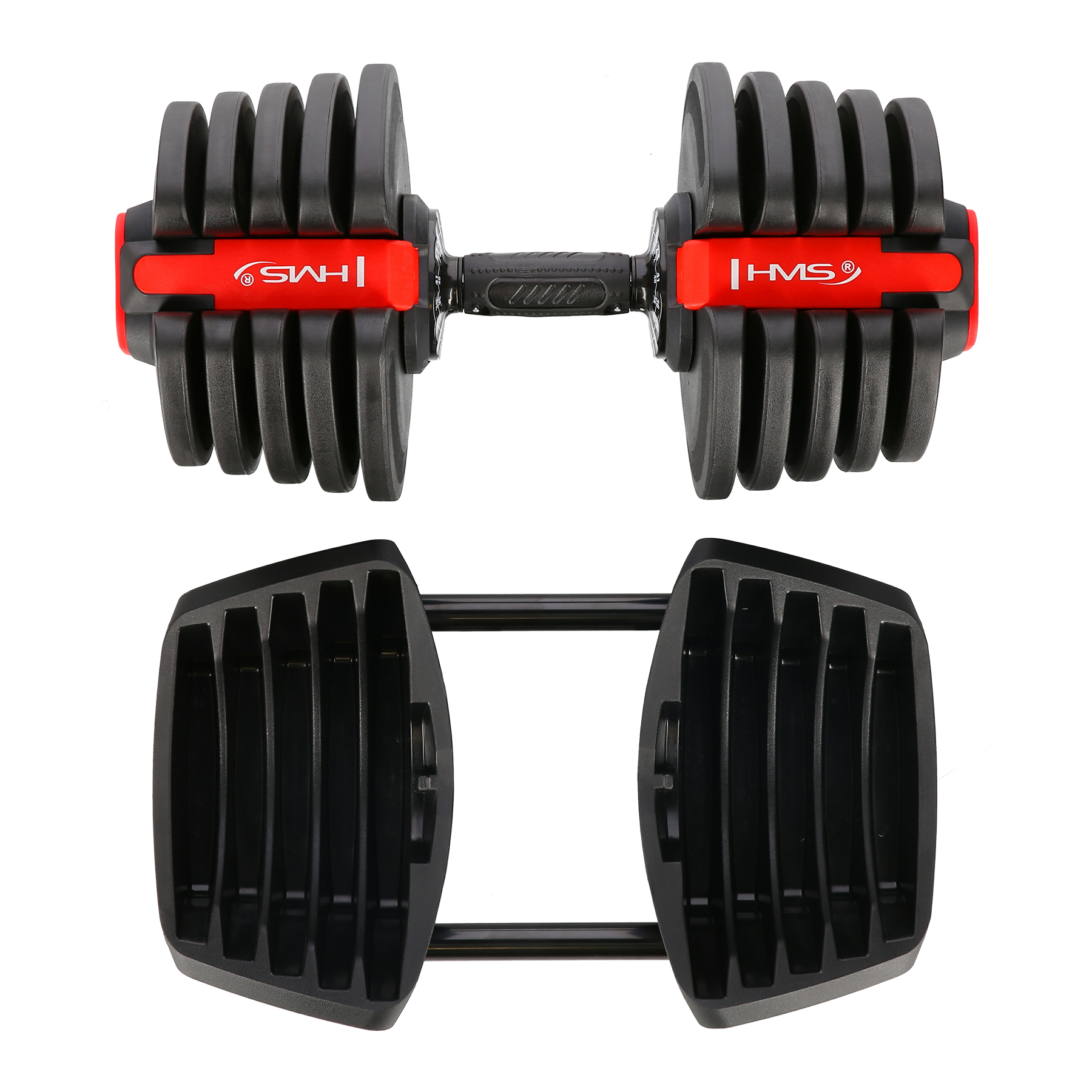 Jednoruční / obouruční variabilní činka HMS SGR40 PRO SET 2v1 40 kg