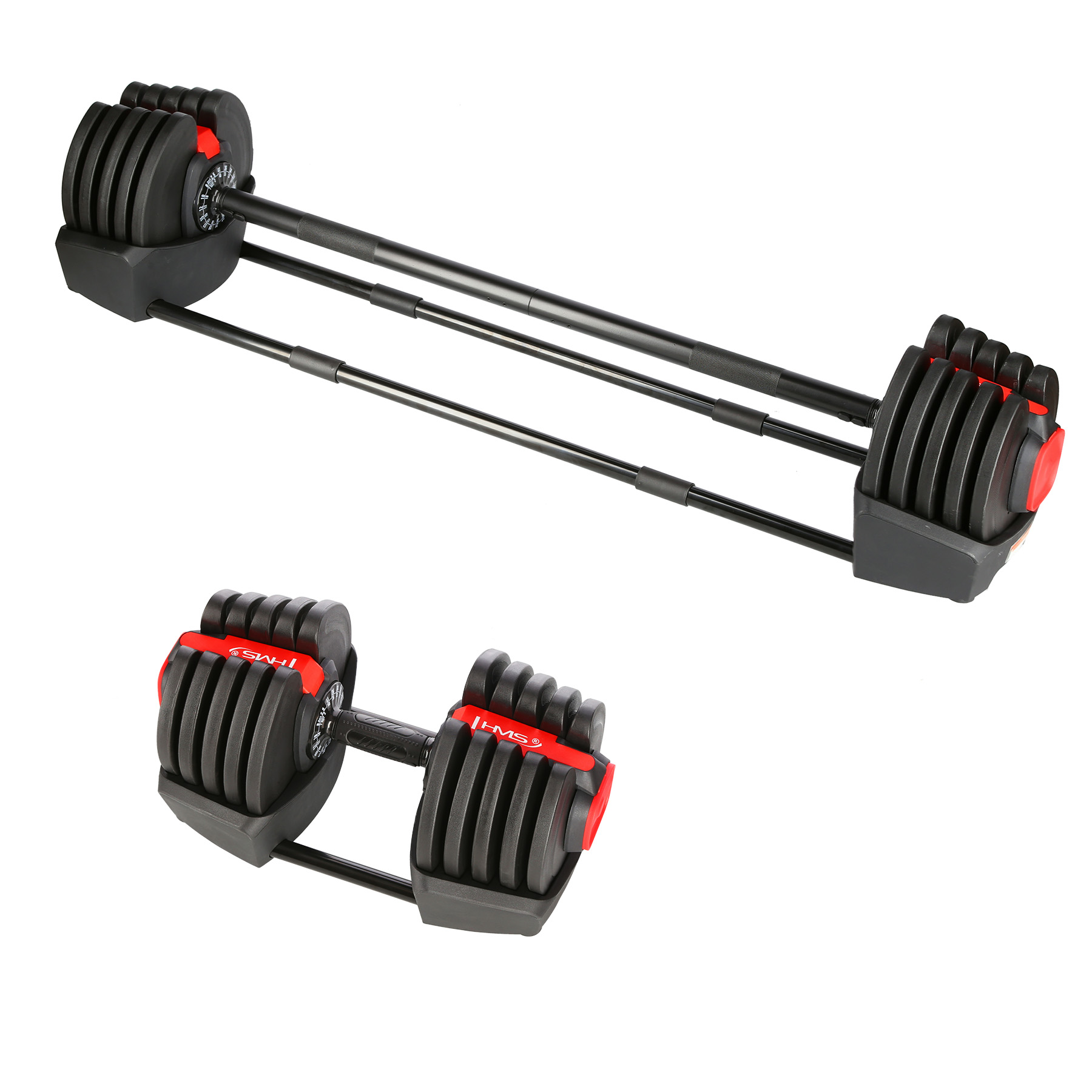 Jednoruční / obouruční variabilní činka HMS SGR40 PRO SET 2v1 40 kg