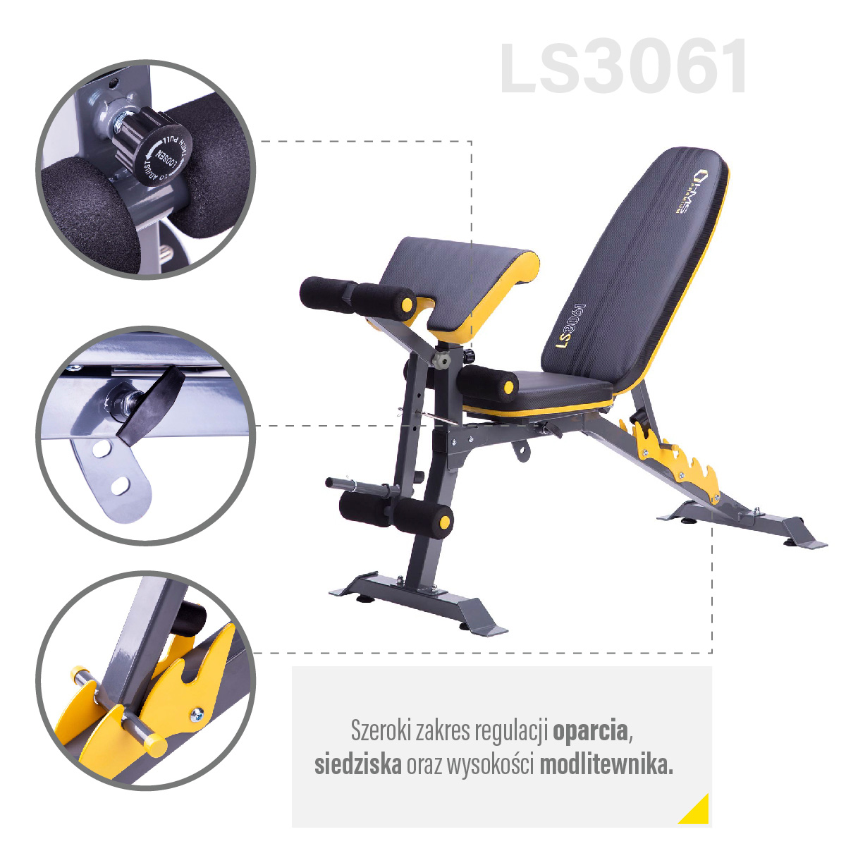Lavice pod velkou činku HMS Premium LS3061
