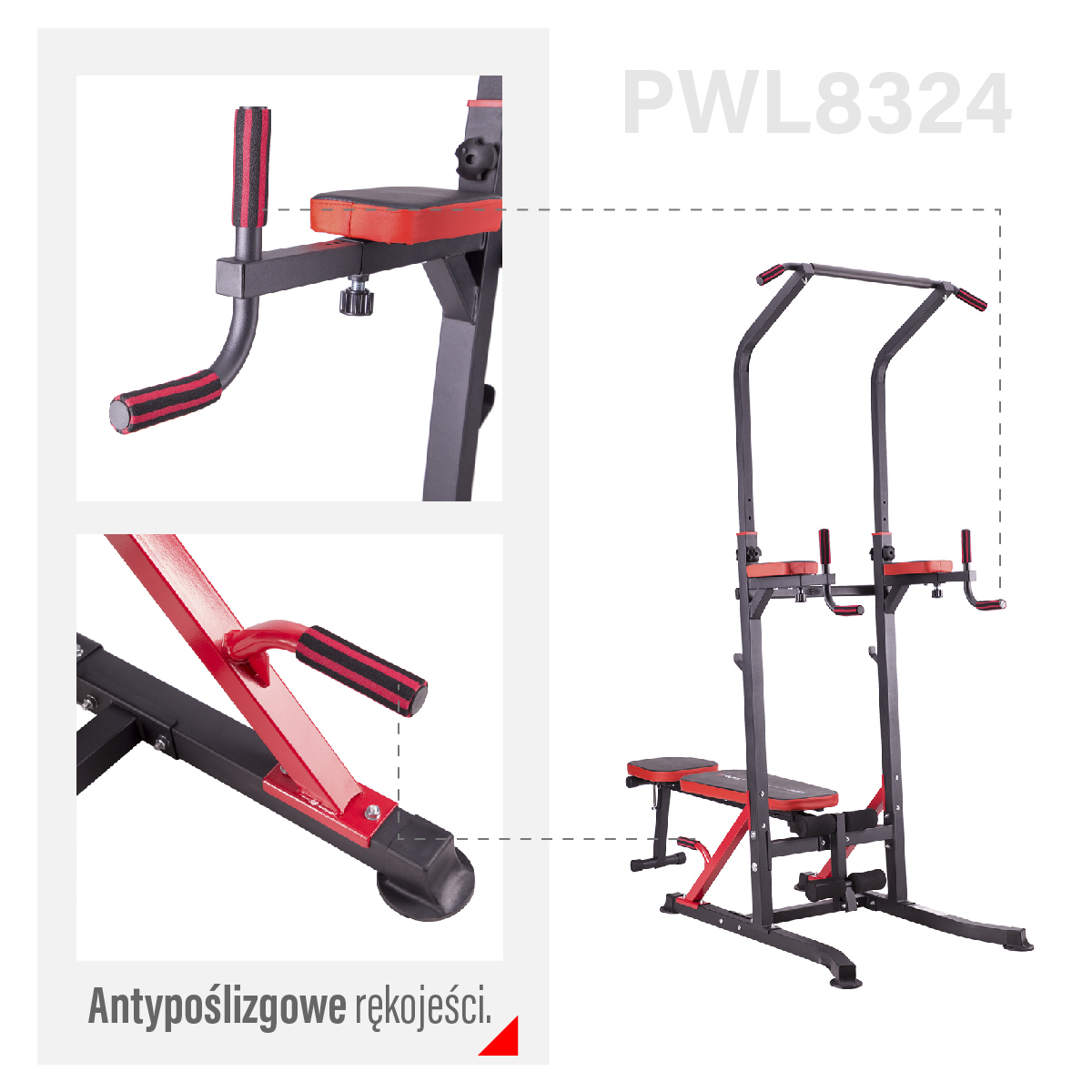 Multifunkční bradla s lavicí HMS PWL8324