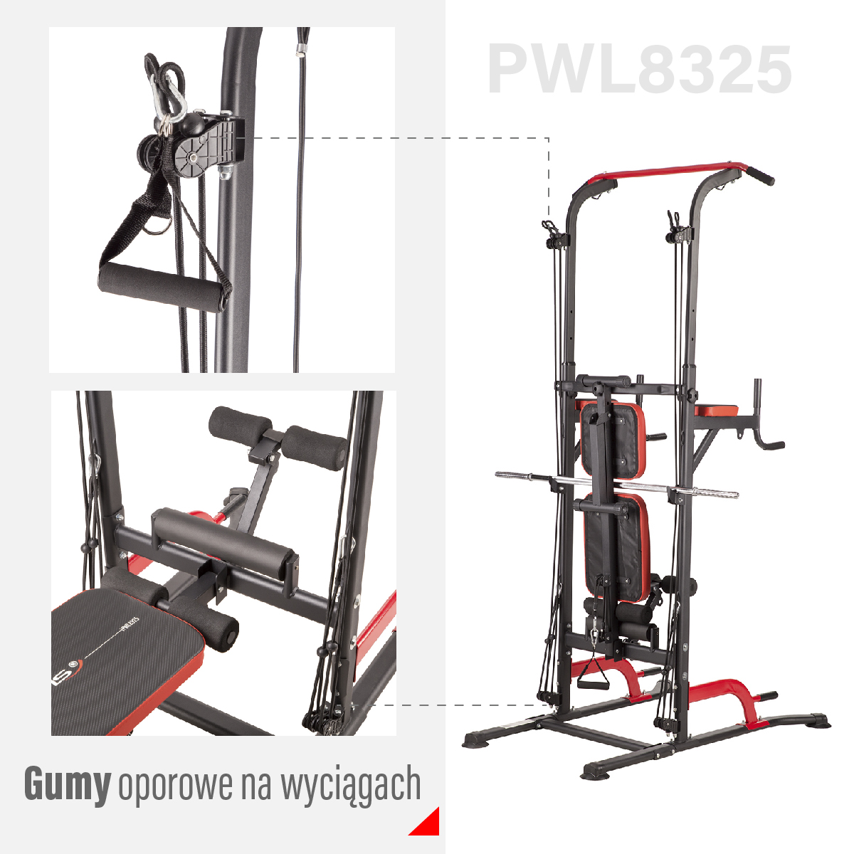 Multifunkční bradla s lavicí HMS PWL8325