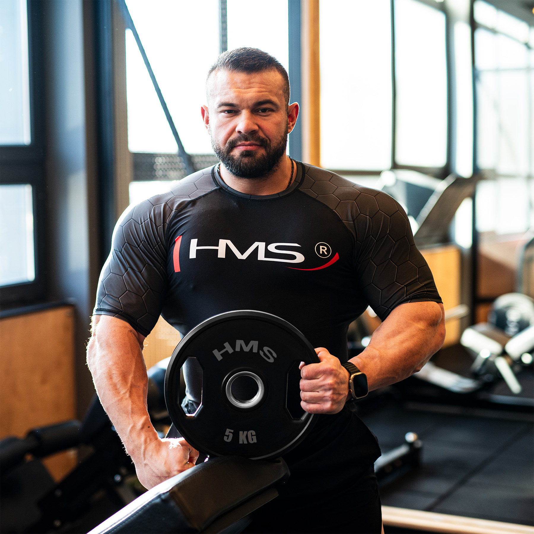Sada pogumovaných olympijských kotoučů HMS TOG05 2 x 5 kg