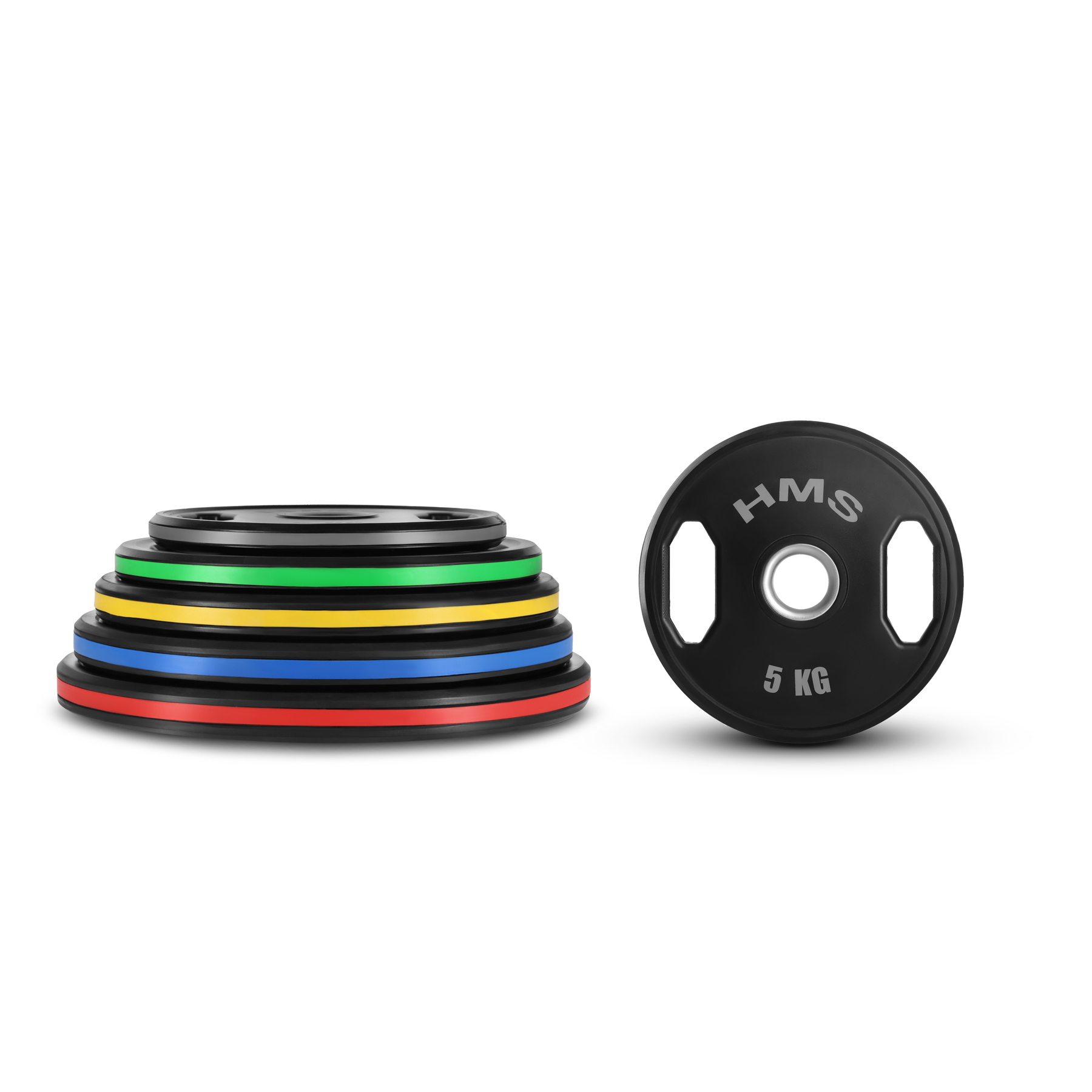 Sada pogumovaných olympijských kotoučů HMS TOG05 2 x 5 kg