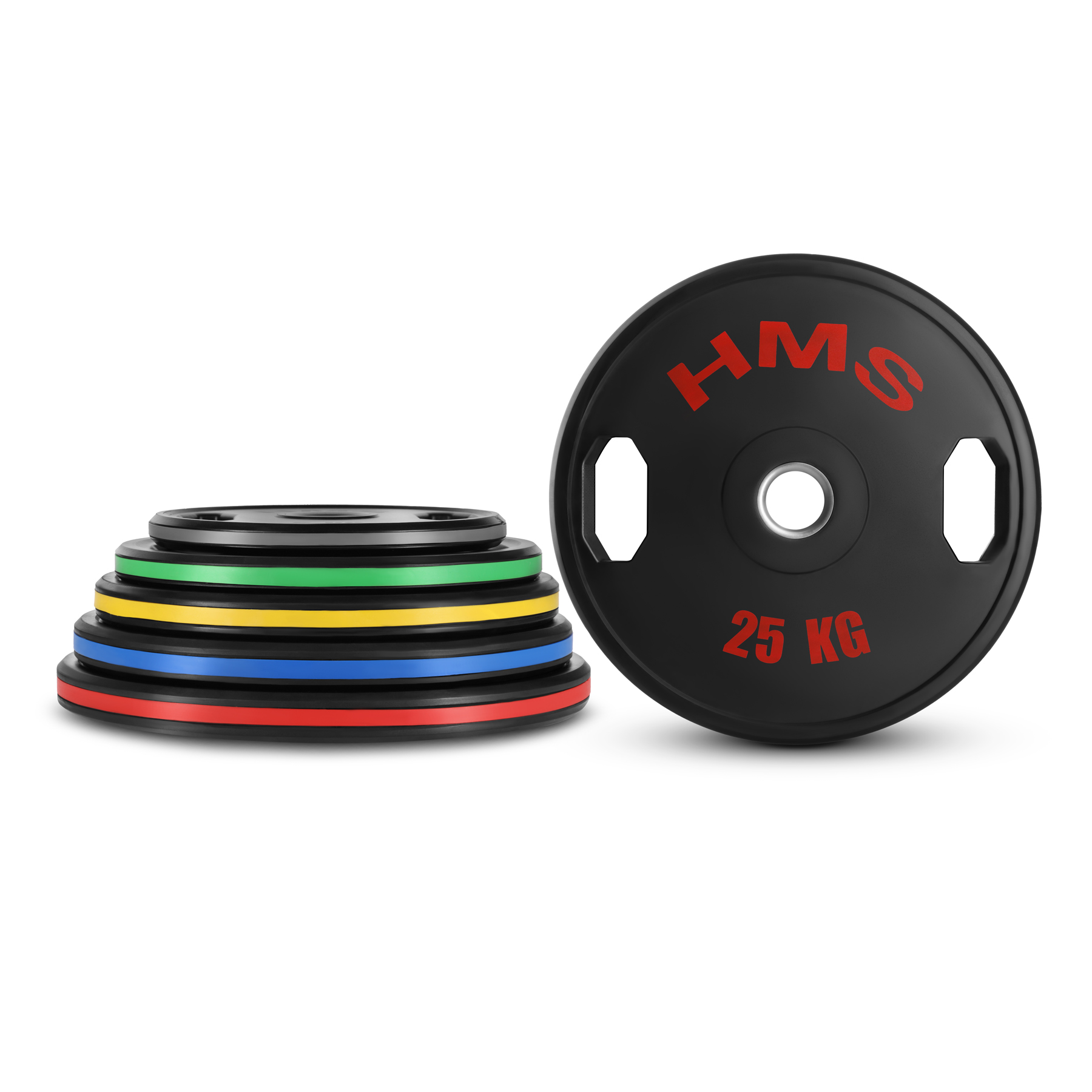 Sada pogumovaných olympijských kotoučů HMS TOG 2 x 5 - 25 kg (150 kg)