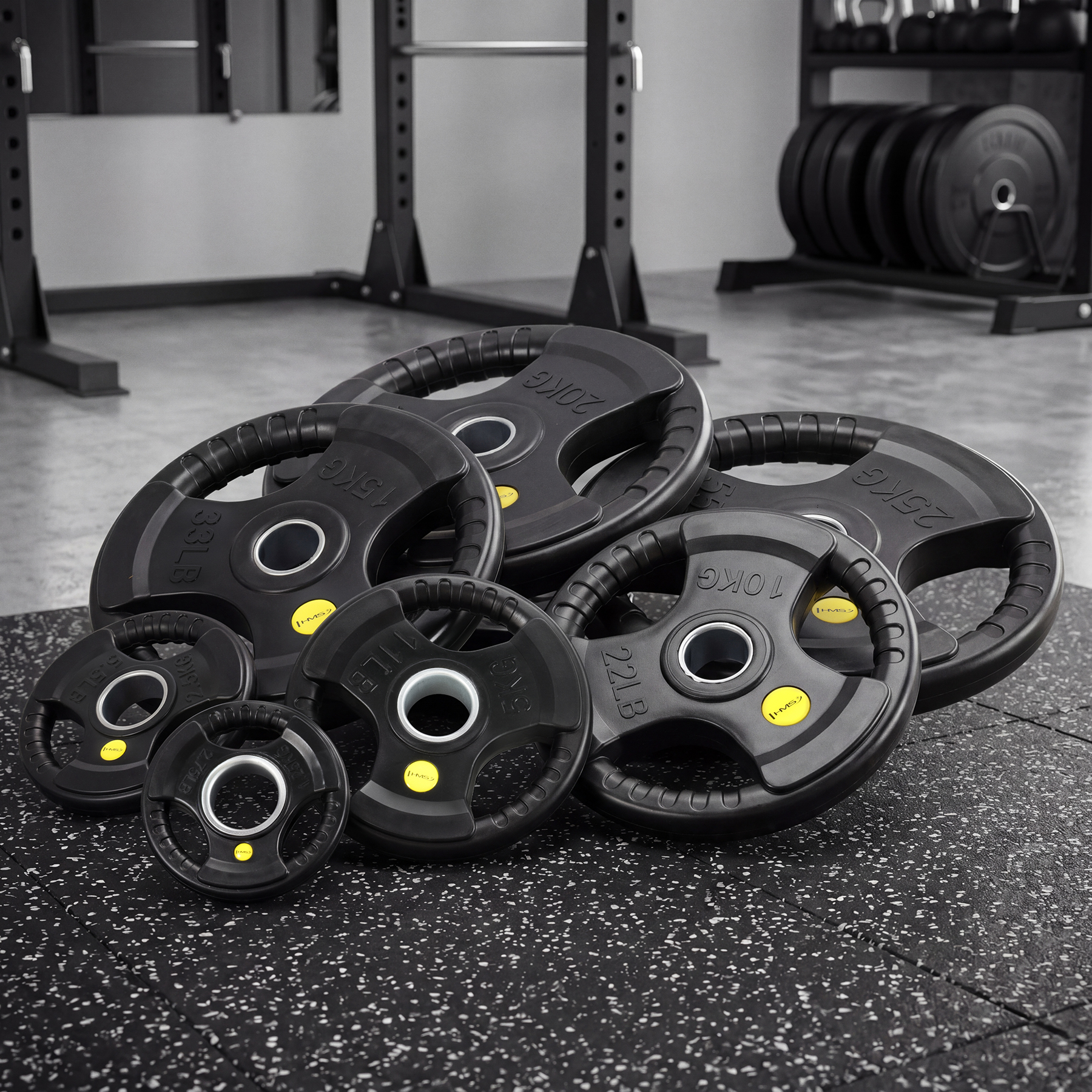 Olympijský pogumovaný kotouč HMS TOK10 Pro 10 kg