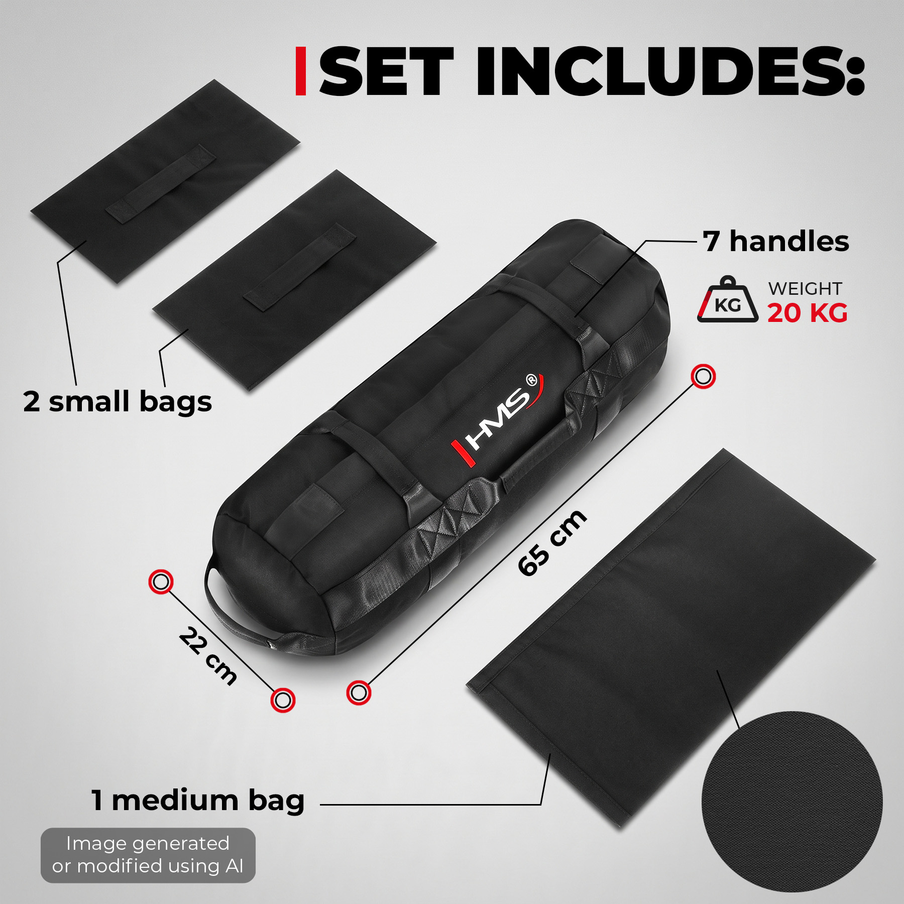 Sandbag HMS WSW20 1-20 kg - prázdný