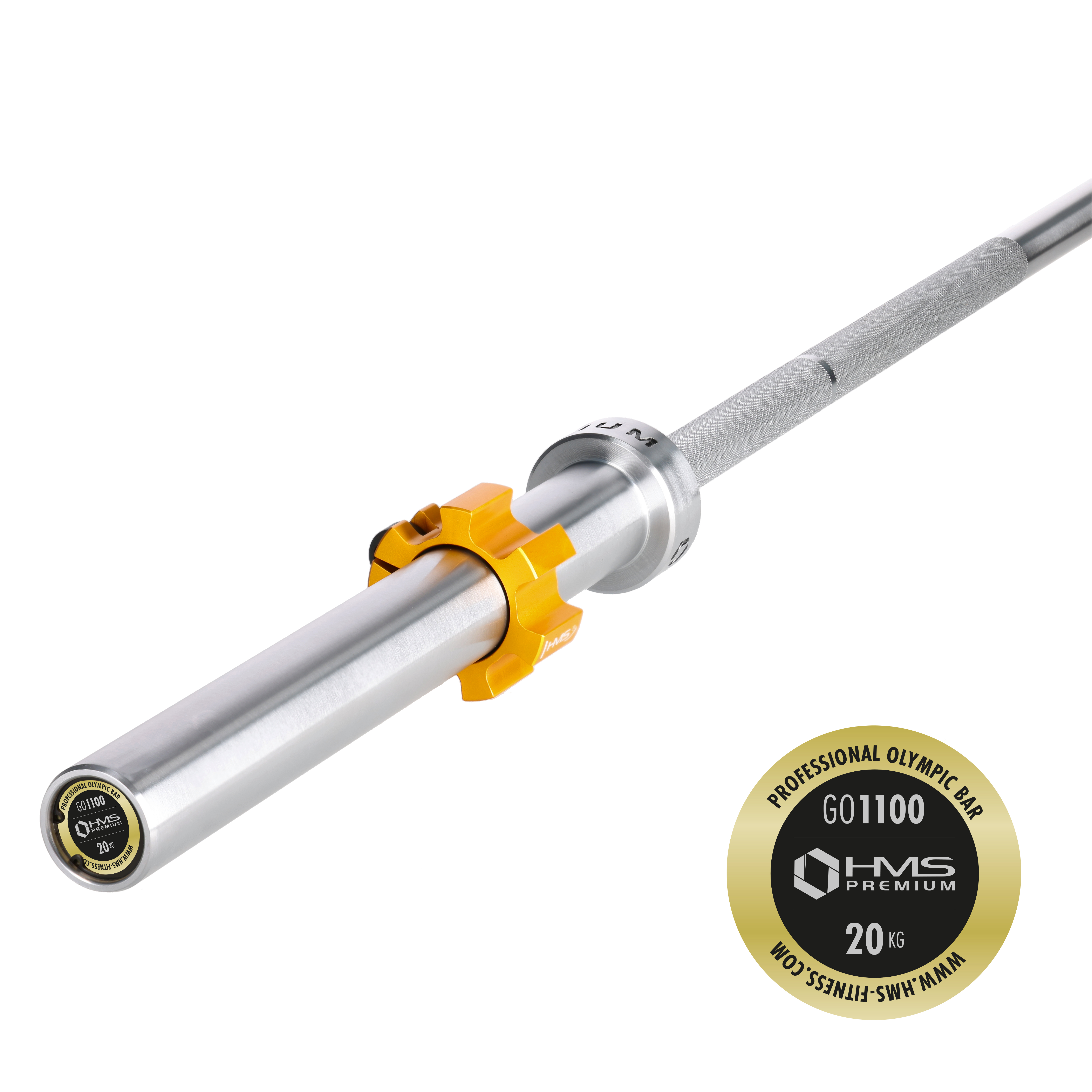 Olympijská osa HMS PREMIUM GO1100 220 cm x 50 mm + rychlouzávěry ZG1500