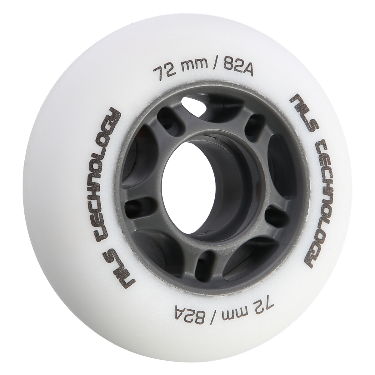 Matná kolečka NILS Extreme PU 72x24 82A, bílá, 4 ks