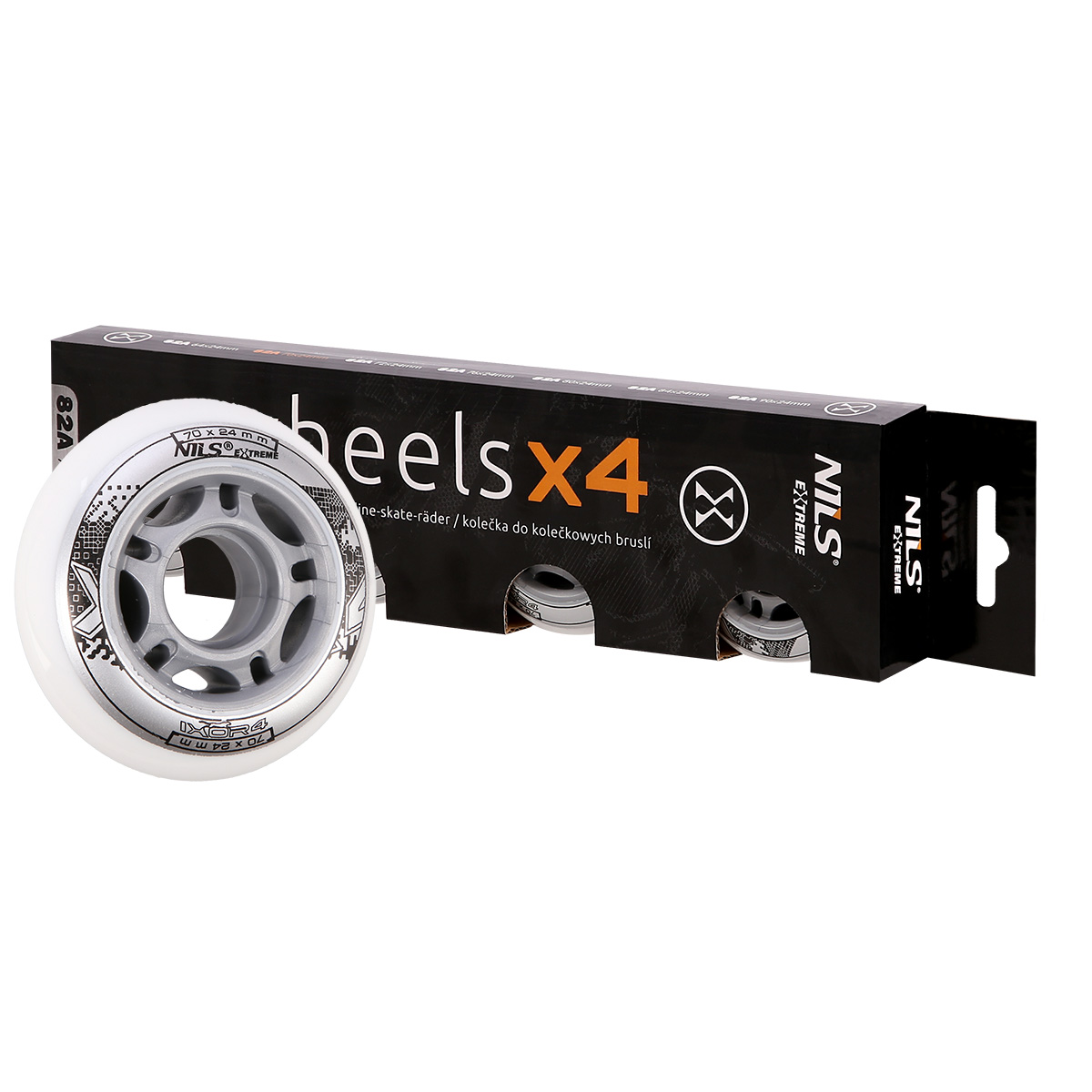 KOLEČKA NILS EXTREME PU 70x24 BÍLÉ (4KS)
