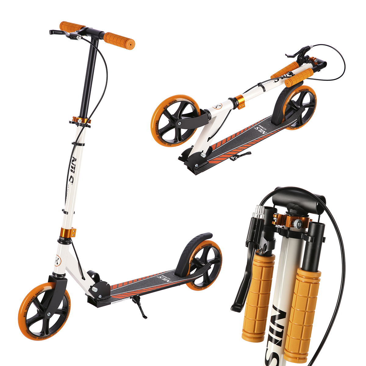 Koloběžka NILS Extreme HM0107 bílo-oranžová