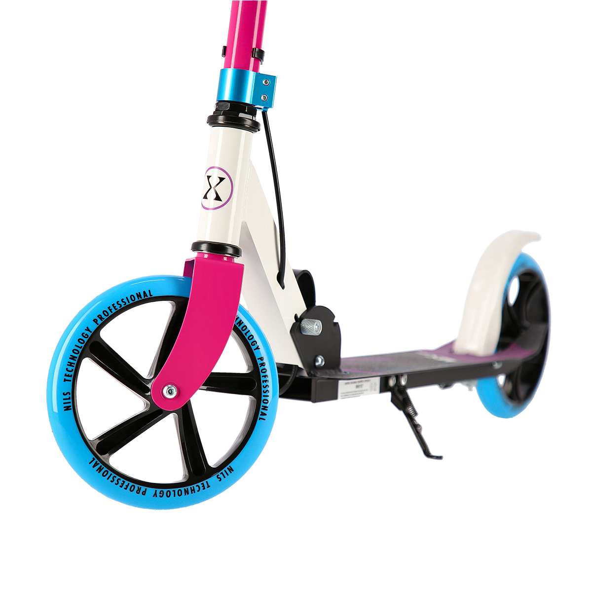 Koloběžka NILS Extreme HM0107 bílo-růžová