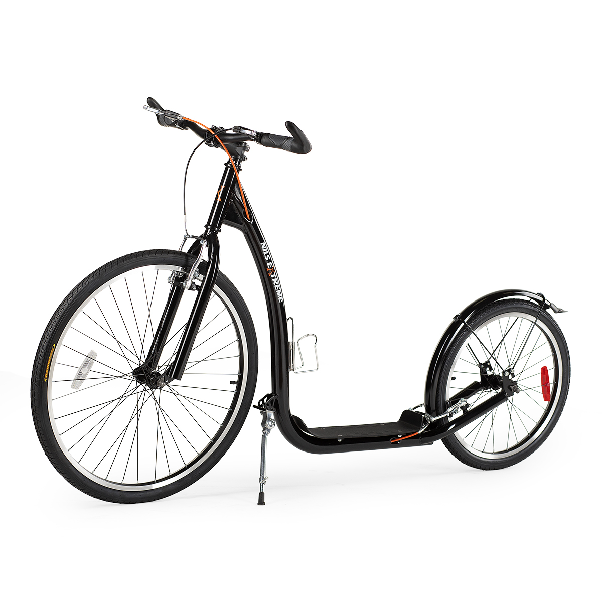 Koloběžka NILS Extreme WHS261 černá s pumpovanými koly 26/20"
