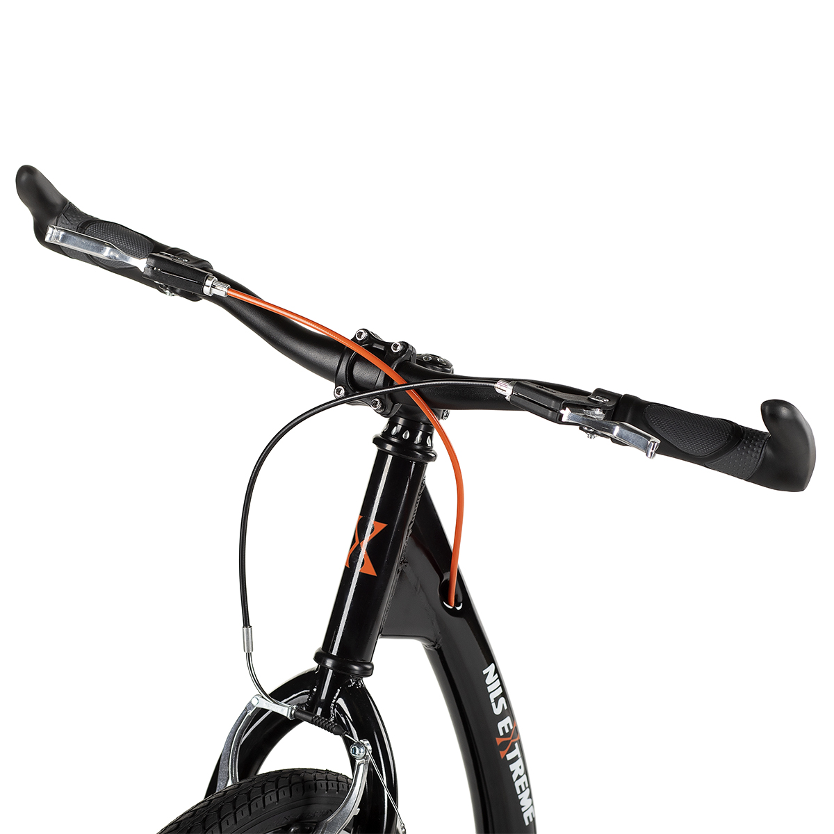 Koloběžka NILS Extreme WHS261 černá s pumpovanými koly 26/20"