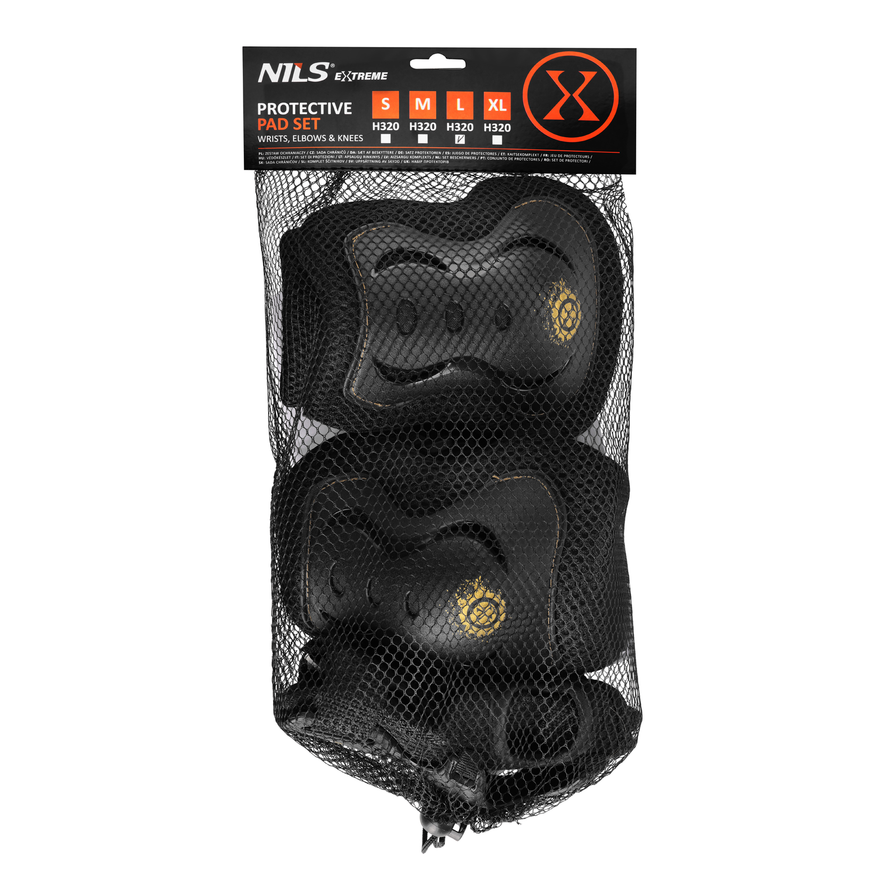 Souprava chráničů NILS Extreme H320 Fly zlatá