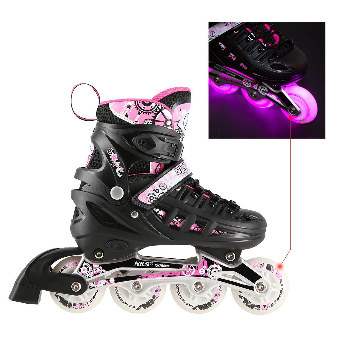 Brusle NILS Extreme NH10905.2 4v1 růžové