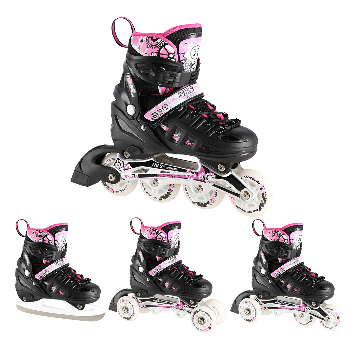 Brusle NILS Extreme NH10905.2 4v1 růžové