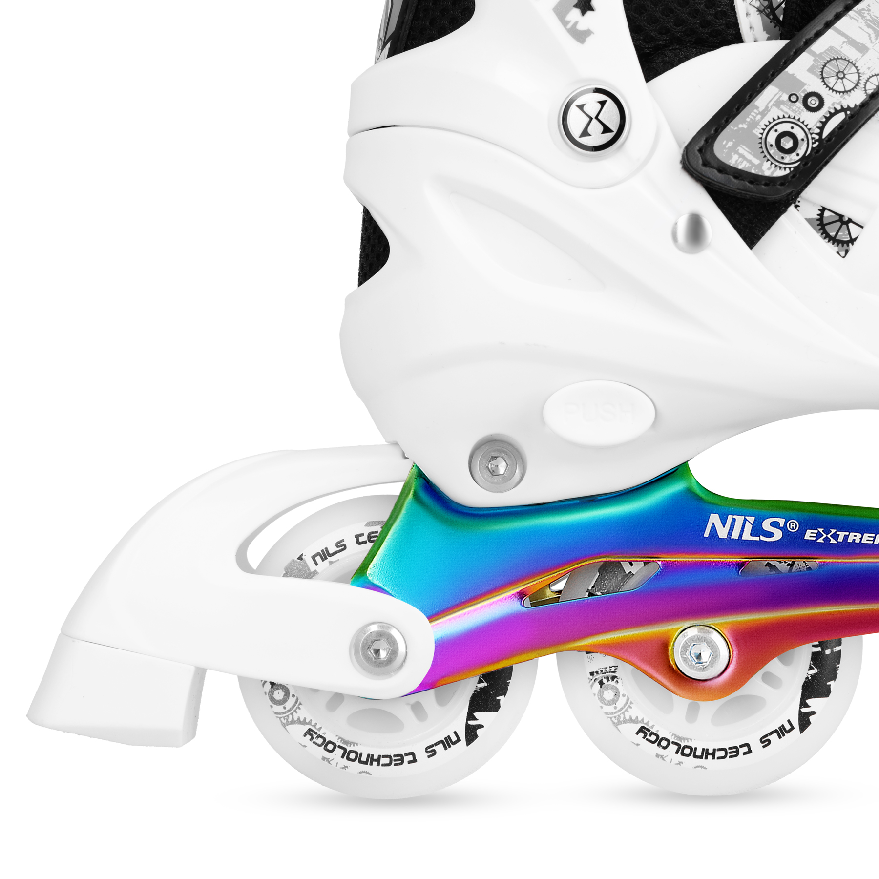 Brusle NILS Extreme NH10905.2 4v1 duhové/bílé