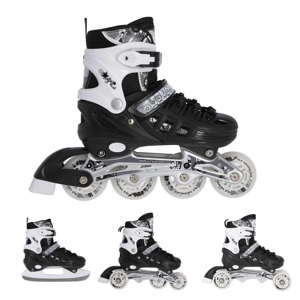 Brusle NILS EXTREME NH10905 4v1 černé