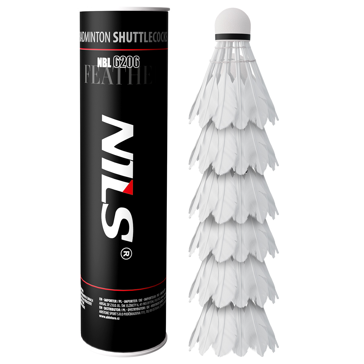 Badmintonové míčky z peří NILS NBL6206 6 ks
