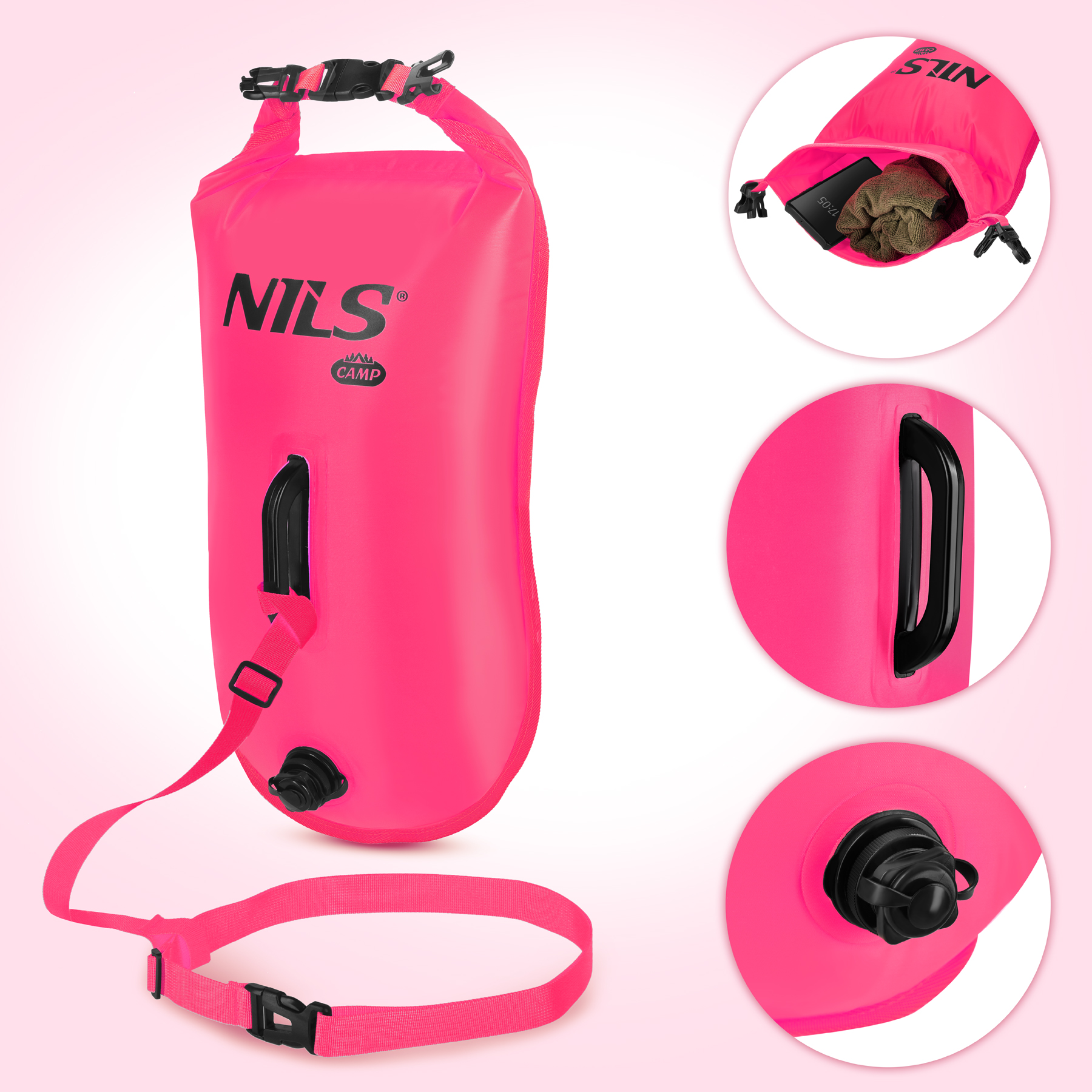 Plavecká bójka NILS Camp NC1772 3v1 růžová