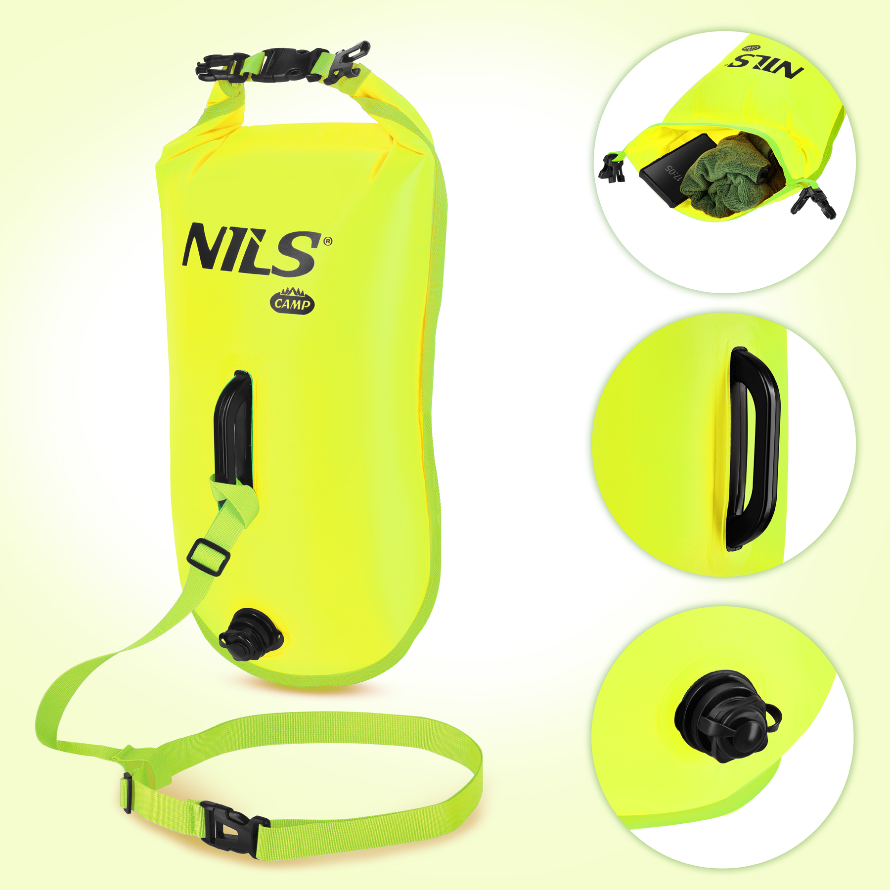 Plavecká bójka NILS Camp NC1772 3v1 žlutá