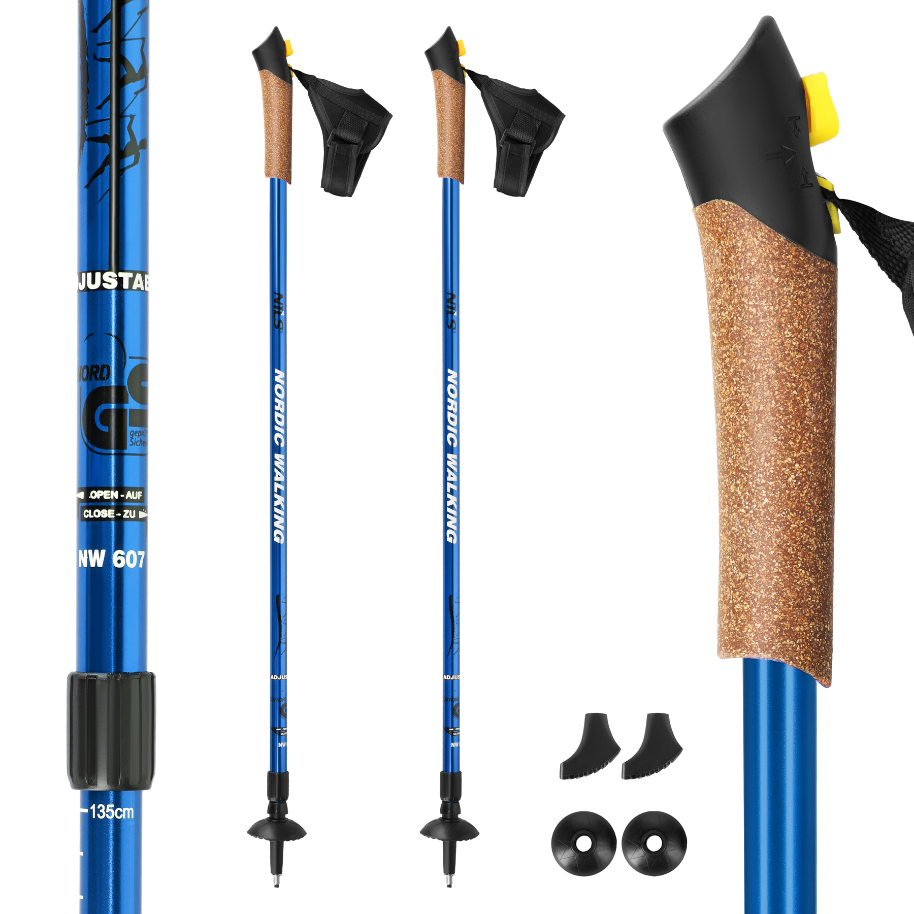 Nordic walking hole NILS EXTREME NW607 modré