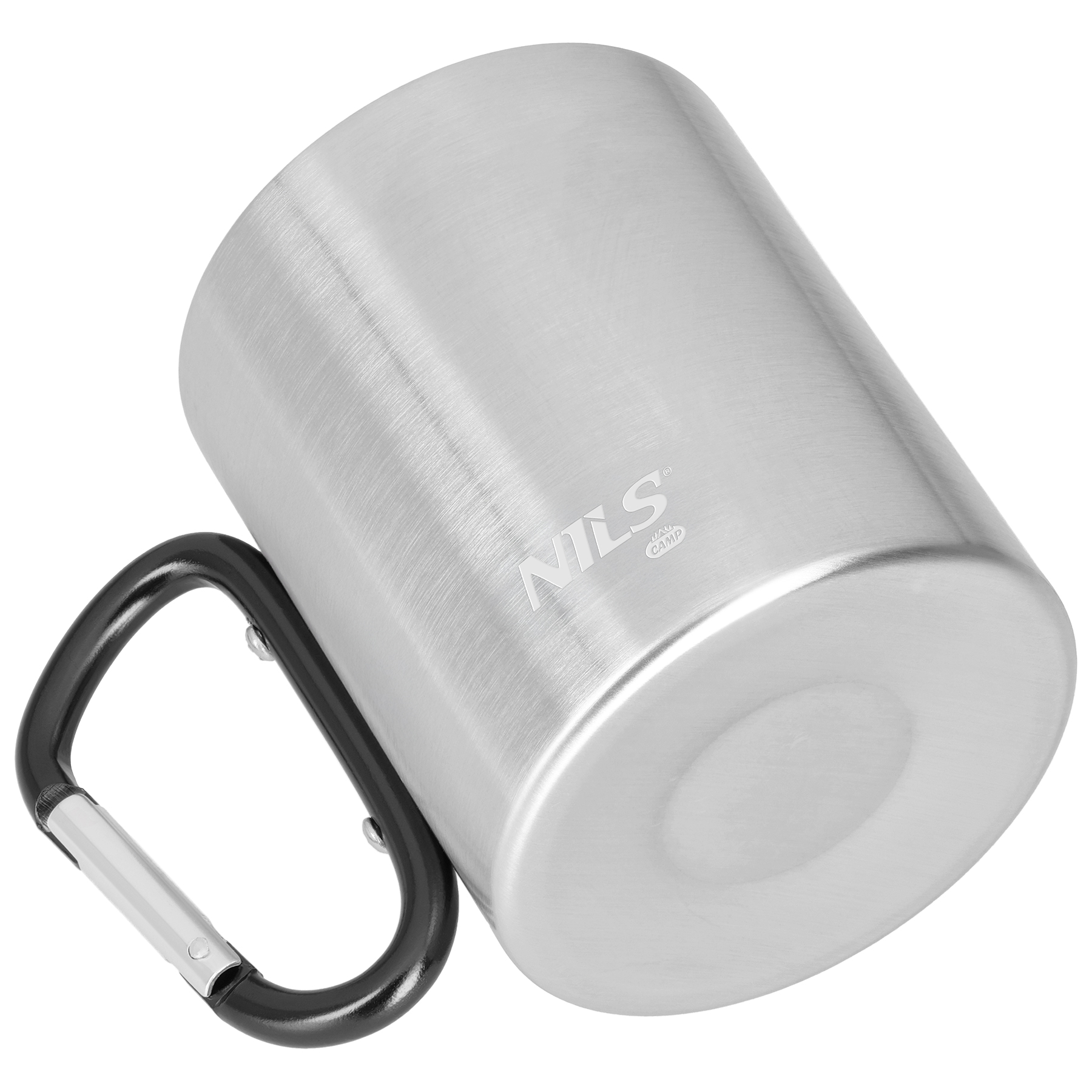 Kempingový hrnek NILS Camp NC17110 s karabinou 300ml černý
