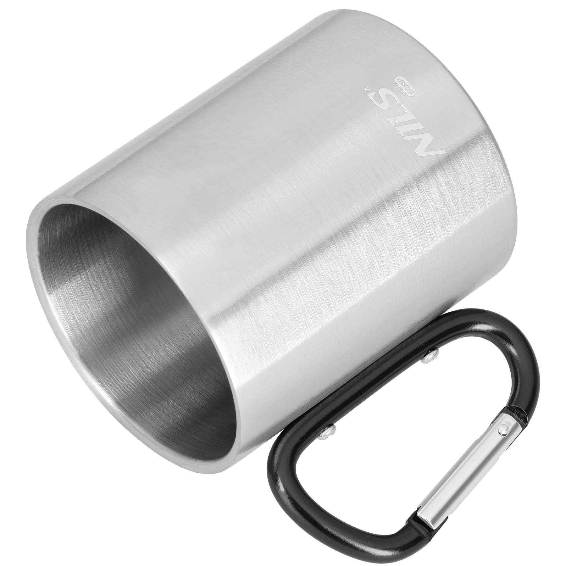 Kempingový hrnek NILS Camp NC17110 s karabinou 300ml černý