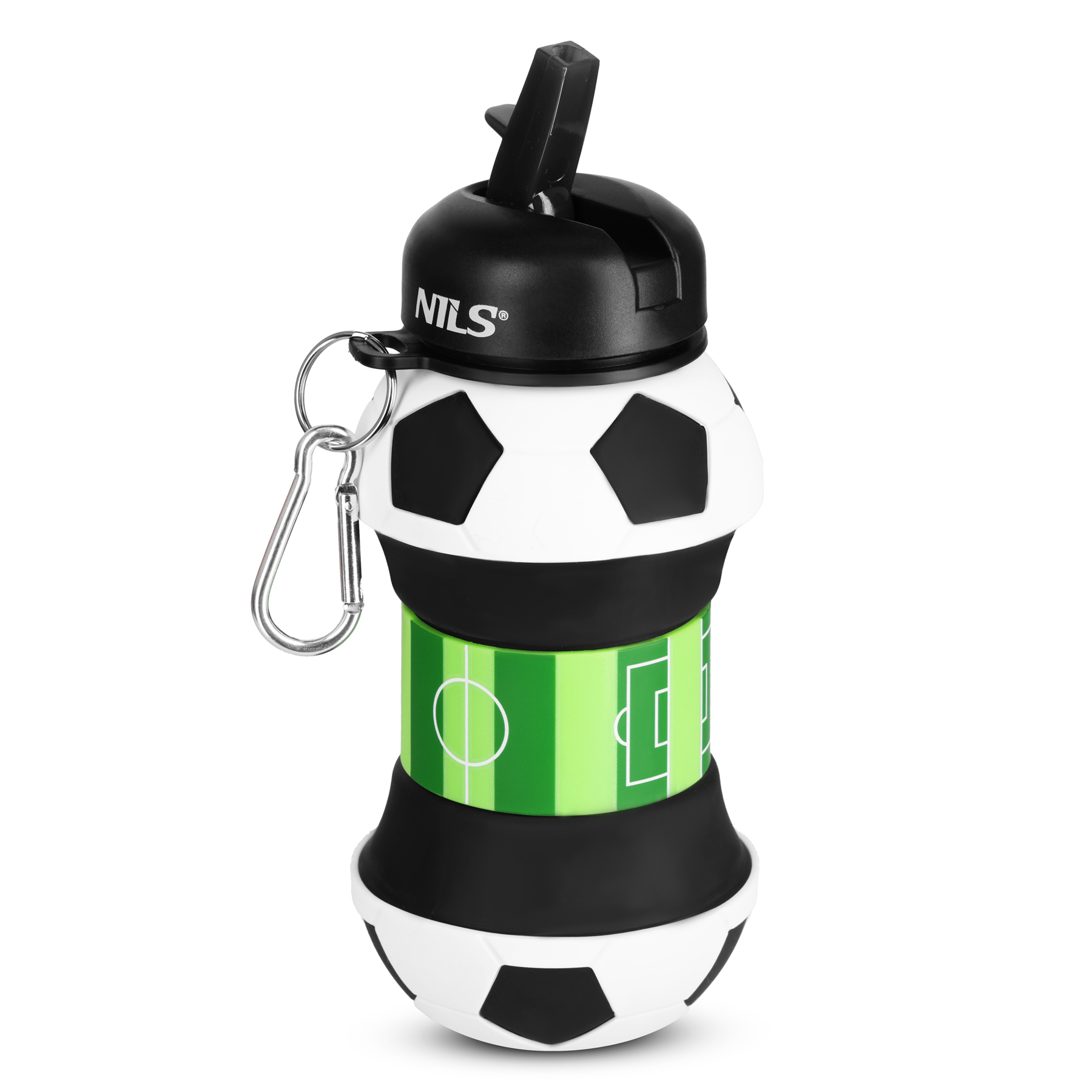 Skládací silikonová láhev NILS Camp NC4104 550ml fotbal