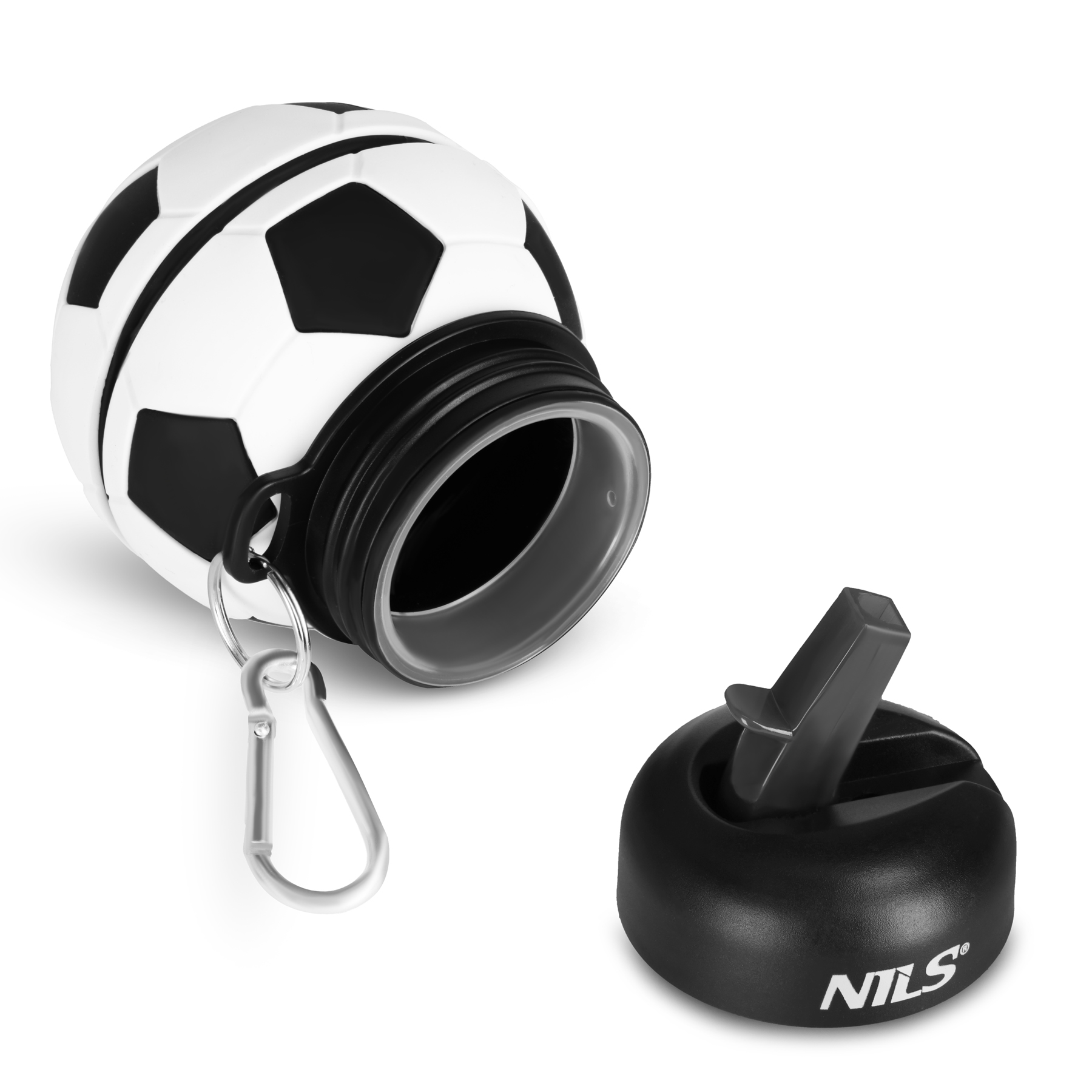 Skládací silikonová láhev NILS Camp NC4104 550ml fotbal