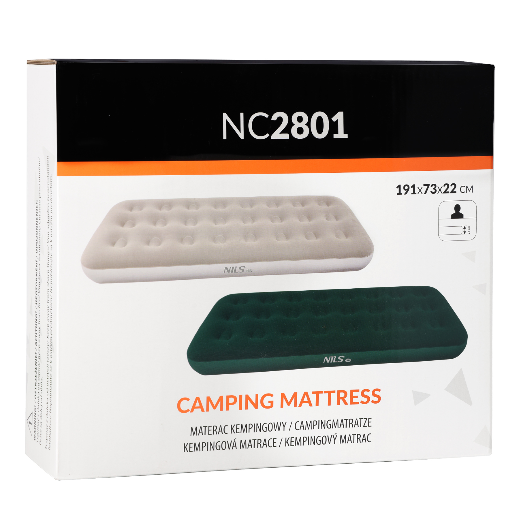 Nafukovací matrace NILS Camp NC2801 zelená 191x73x22 cm