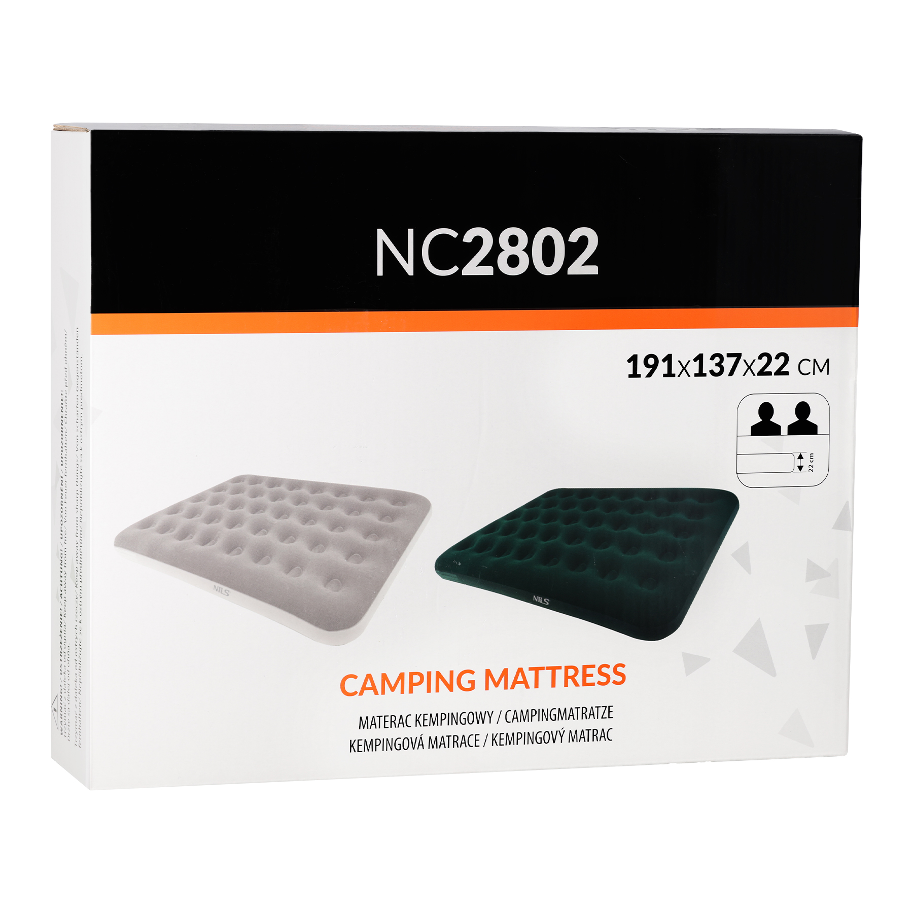 Nafukovací matrace NILS Camp NC2802 zelená 191x137x22 cm
