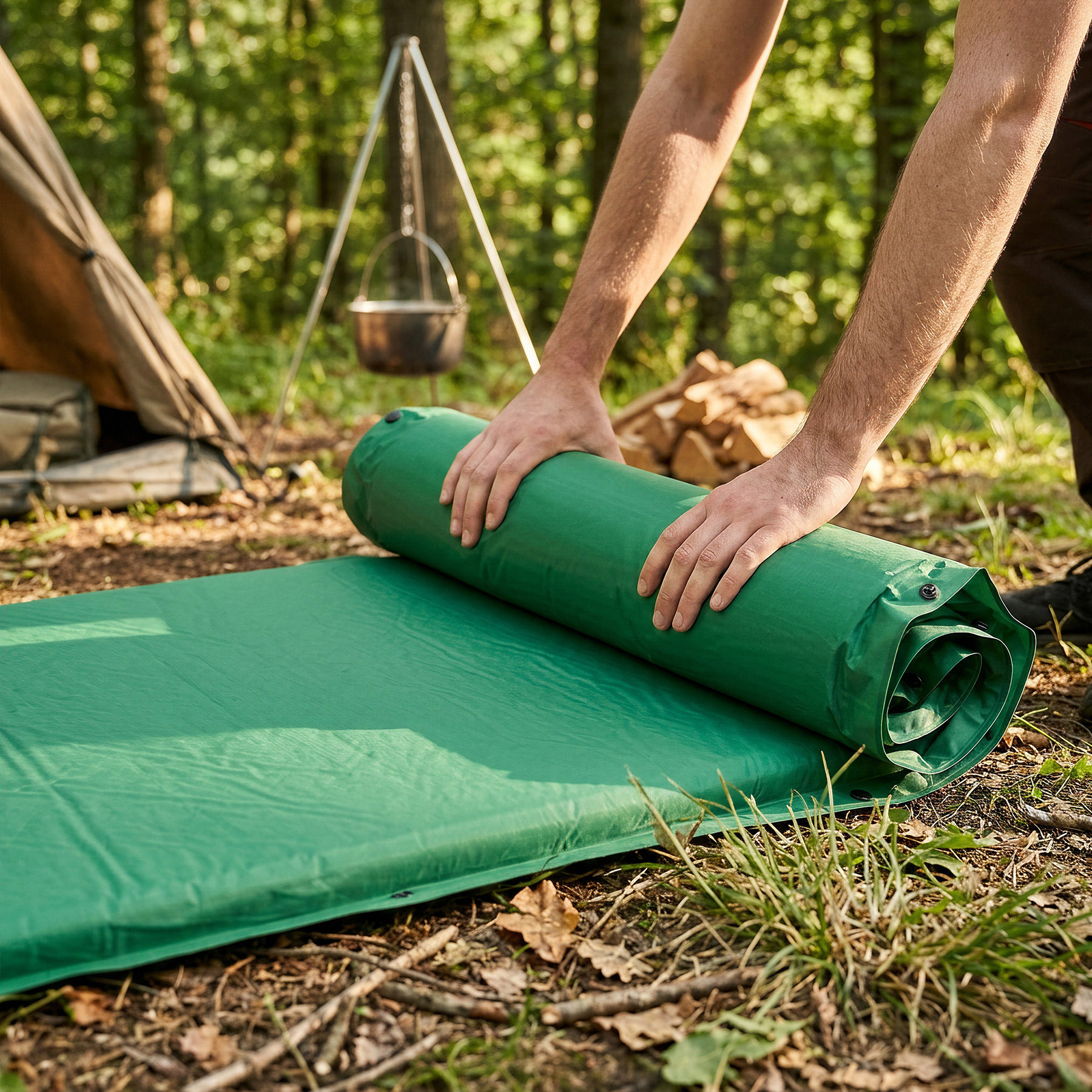 Samonafukovací karimatka NILS Camp NC4050 zelená