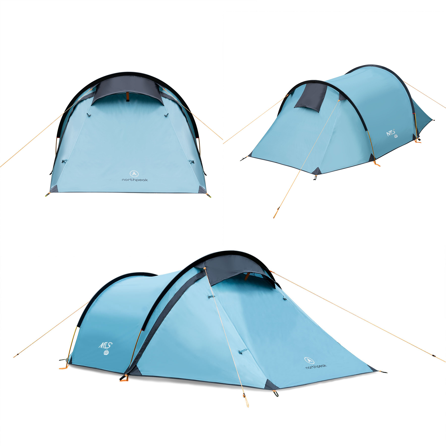 Turistický stan NILS Camp NC6003 North Peak modrý